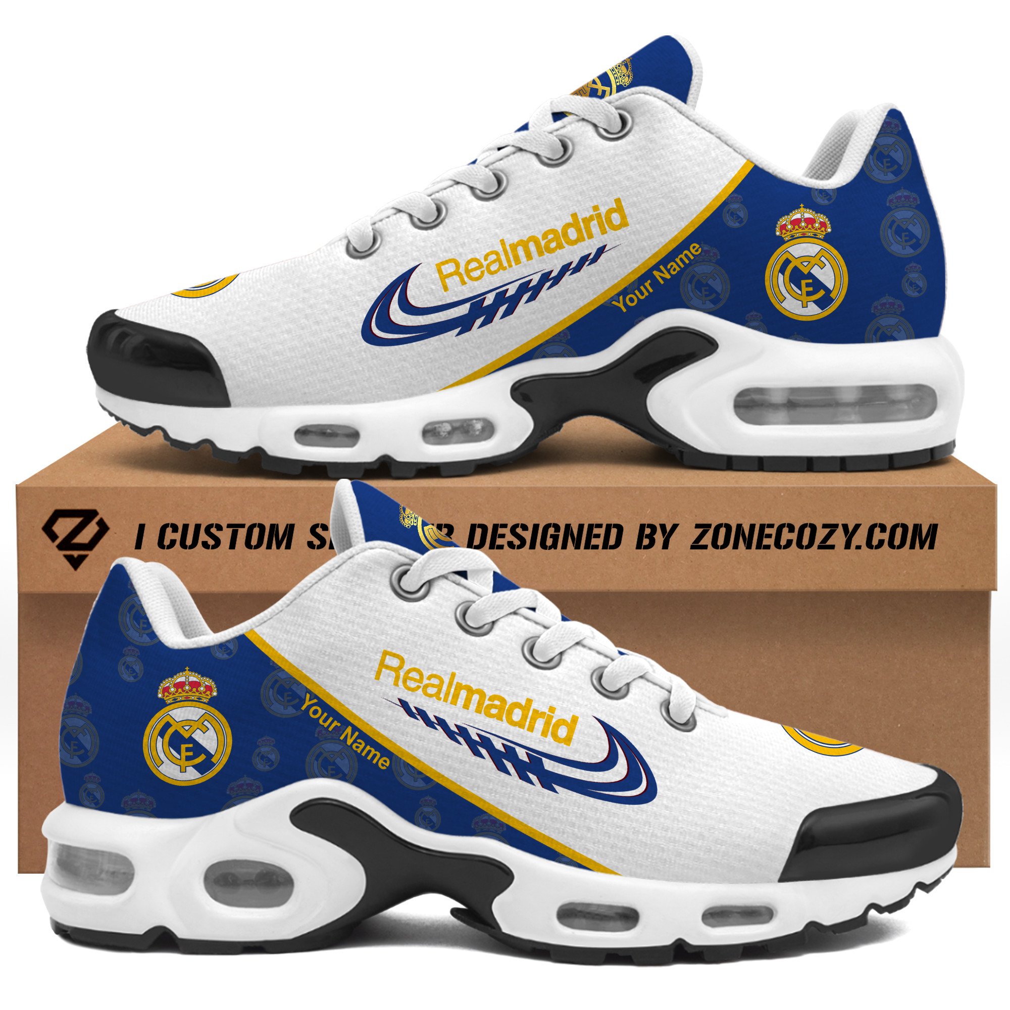 Personalized Real Madrid Air Cushion Sneaker