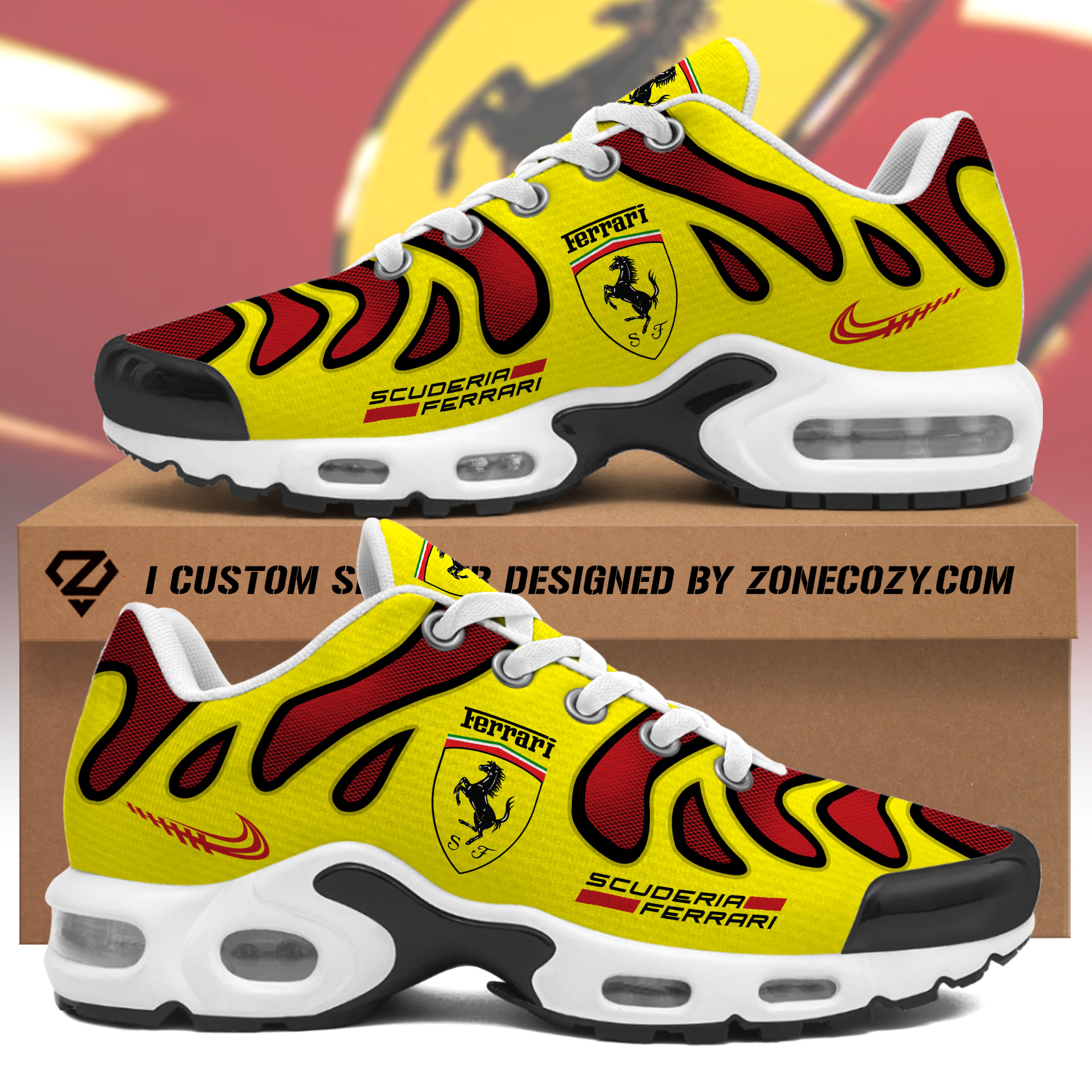 Personalized Scuderia Ferrari Air Cushion Sneaker V6