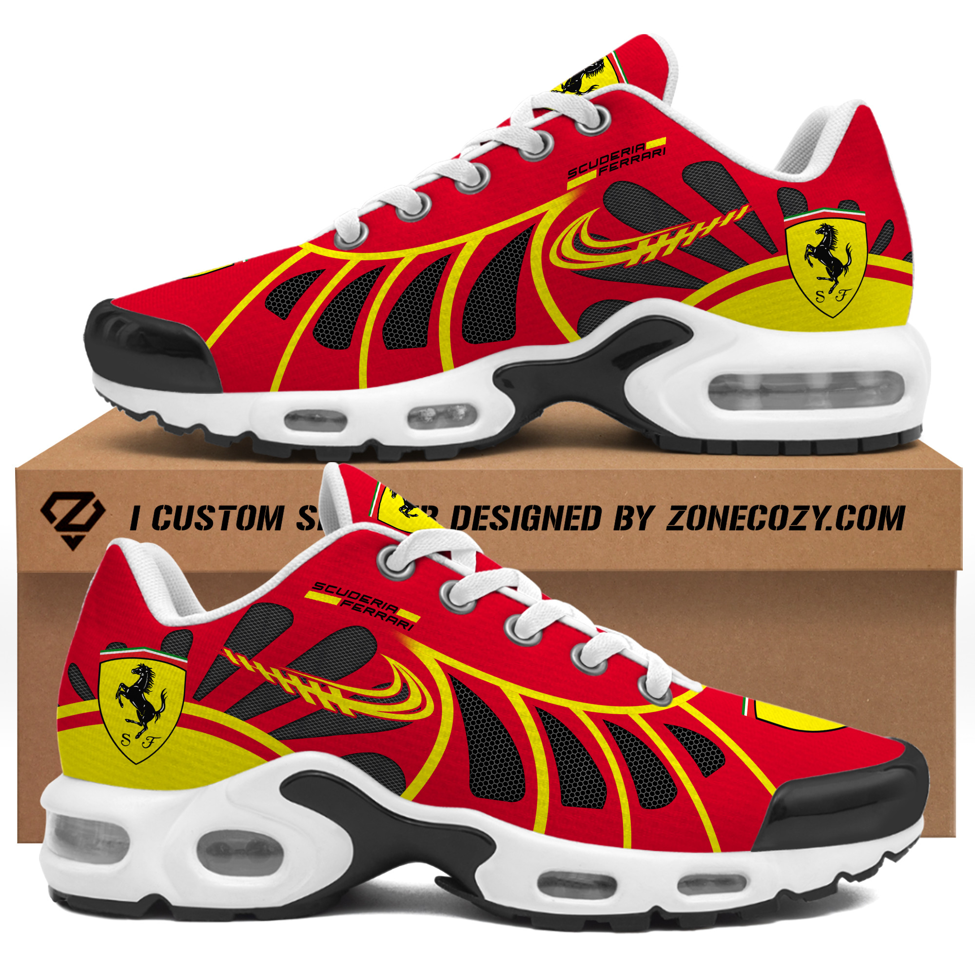 Personalized Scuderia Ferrari Air Cushion Sneaker V8