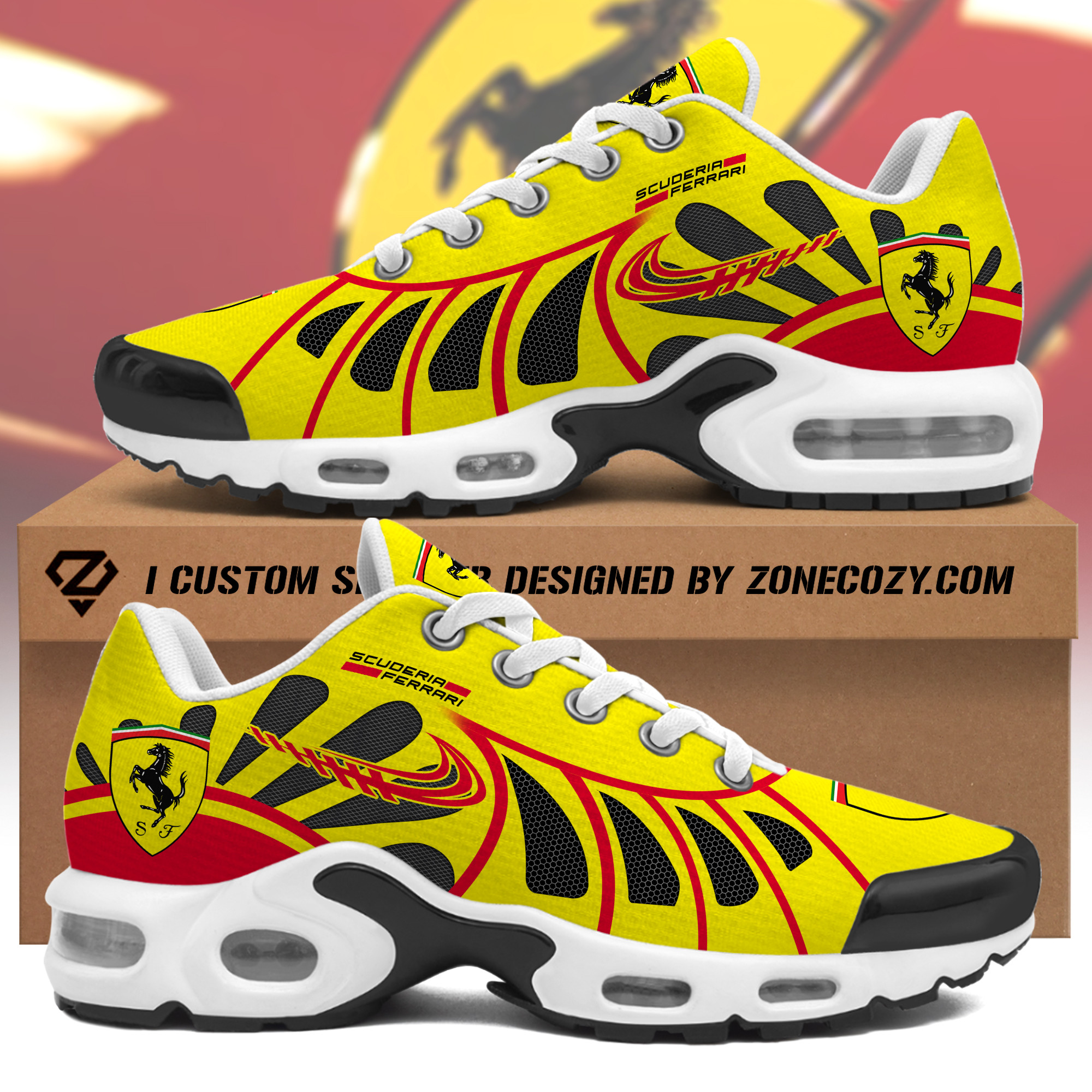 Personalized Scuderia Ferrari Air Cushion Sneaker V8