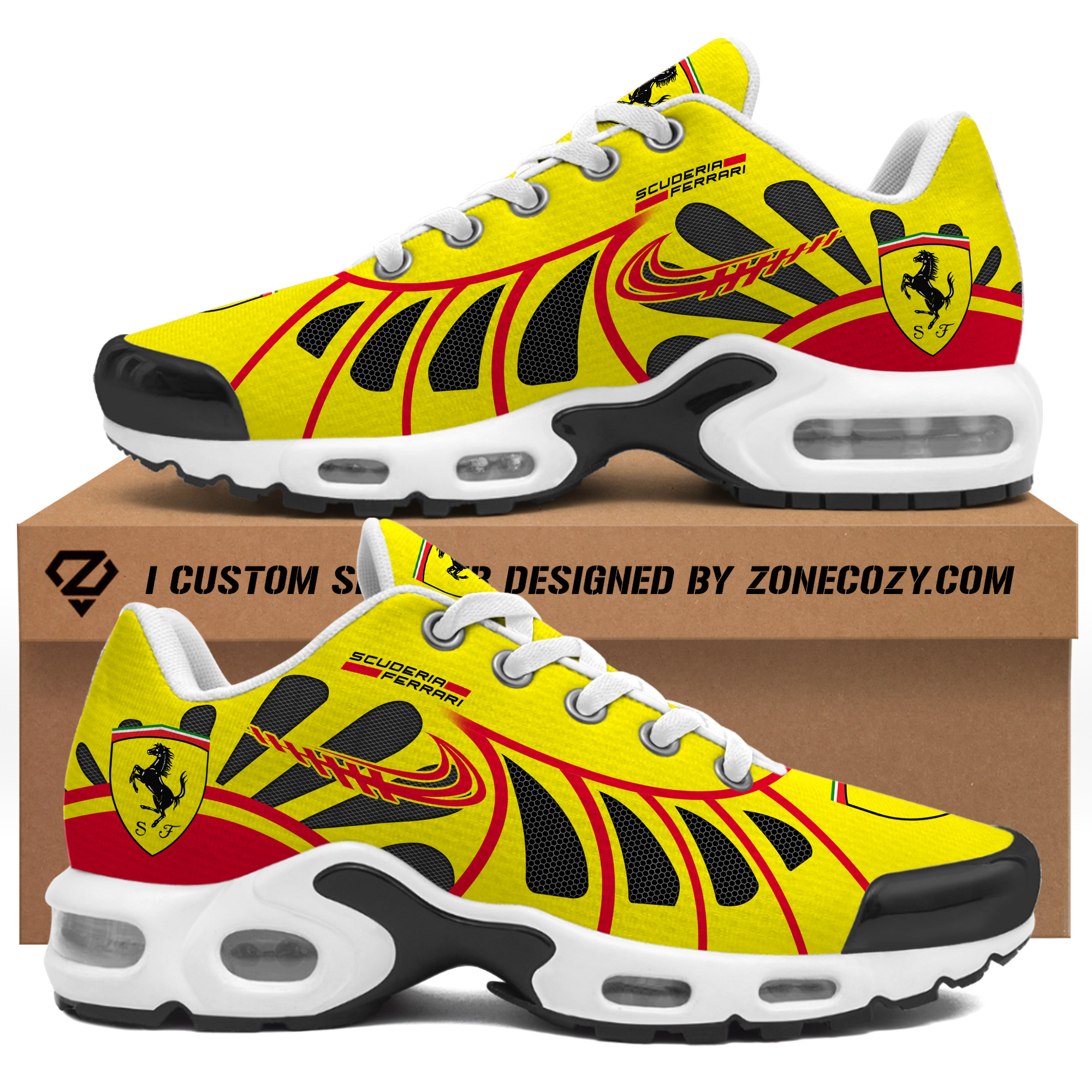 Personalized Scuderia Ferrari Air Cushion Sneaker V8