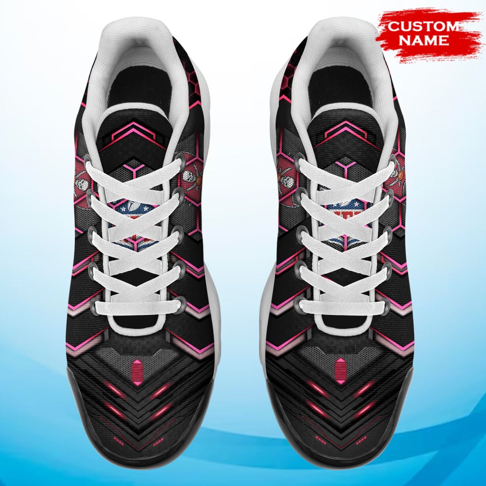 Personalized Tampa Bay Buccaneers Team Logo Team Neon Color TN Air Max Shoes Air Cushion Sneakers