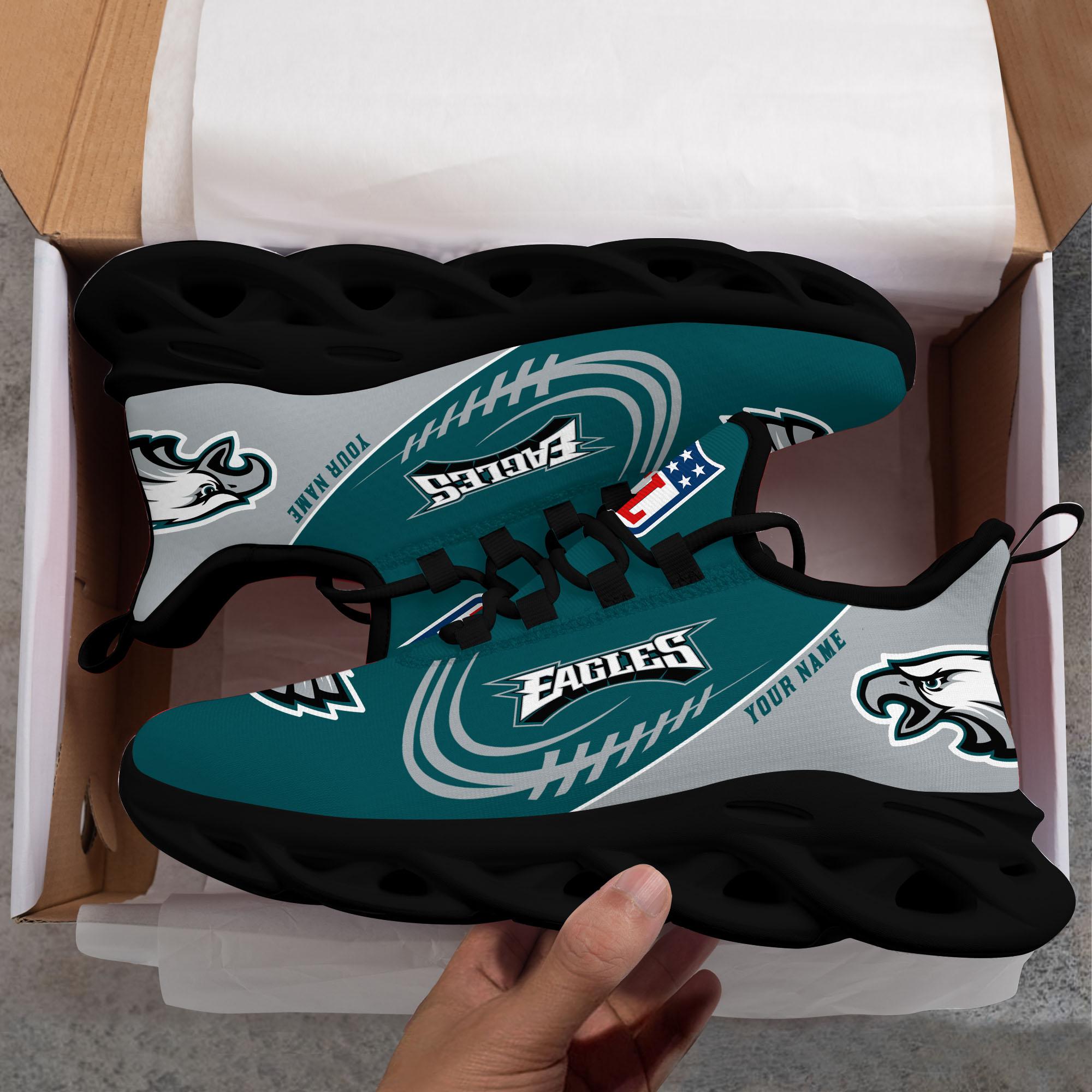 Philadelphia Eagles Black Max Soul Shoes 2026 Versions Custom Name 630
