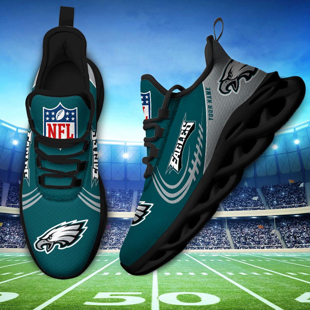 Philadelphia Eagles Black Max Soul Shoes 2026 Versions Custom Name 630