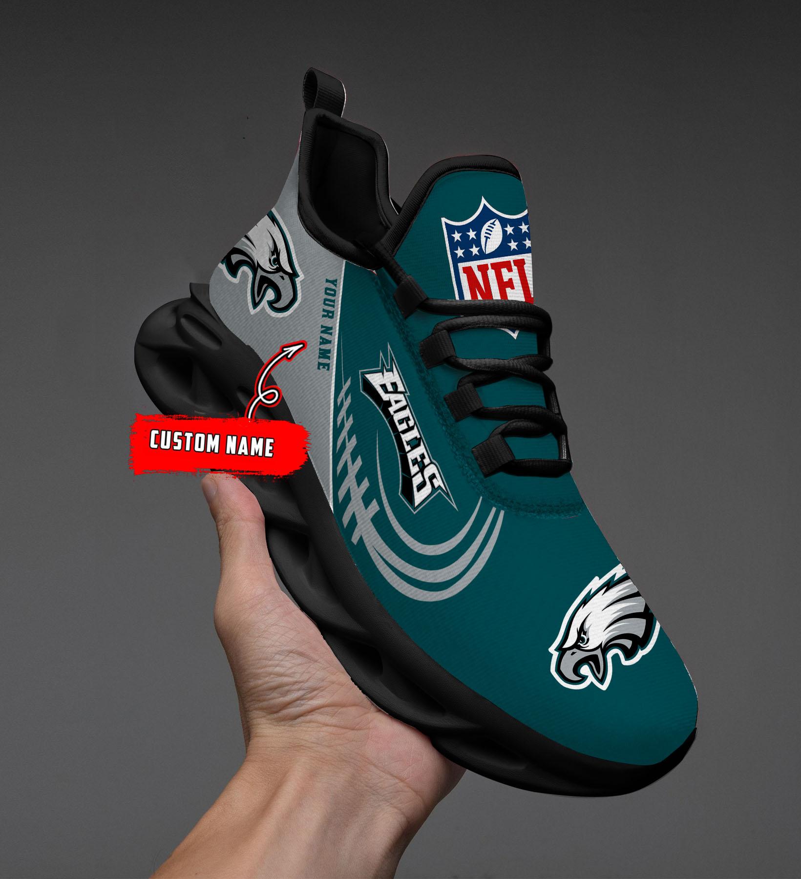 Philadelphia Eagles Black Max Soul Shoes 2026 Versions Custom Name 630