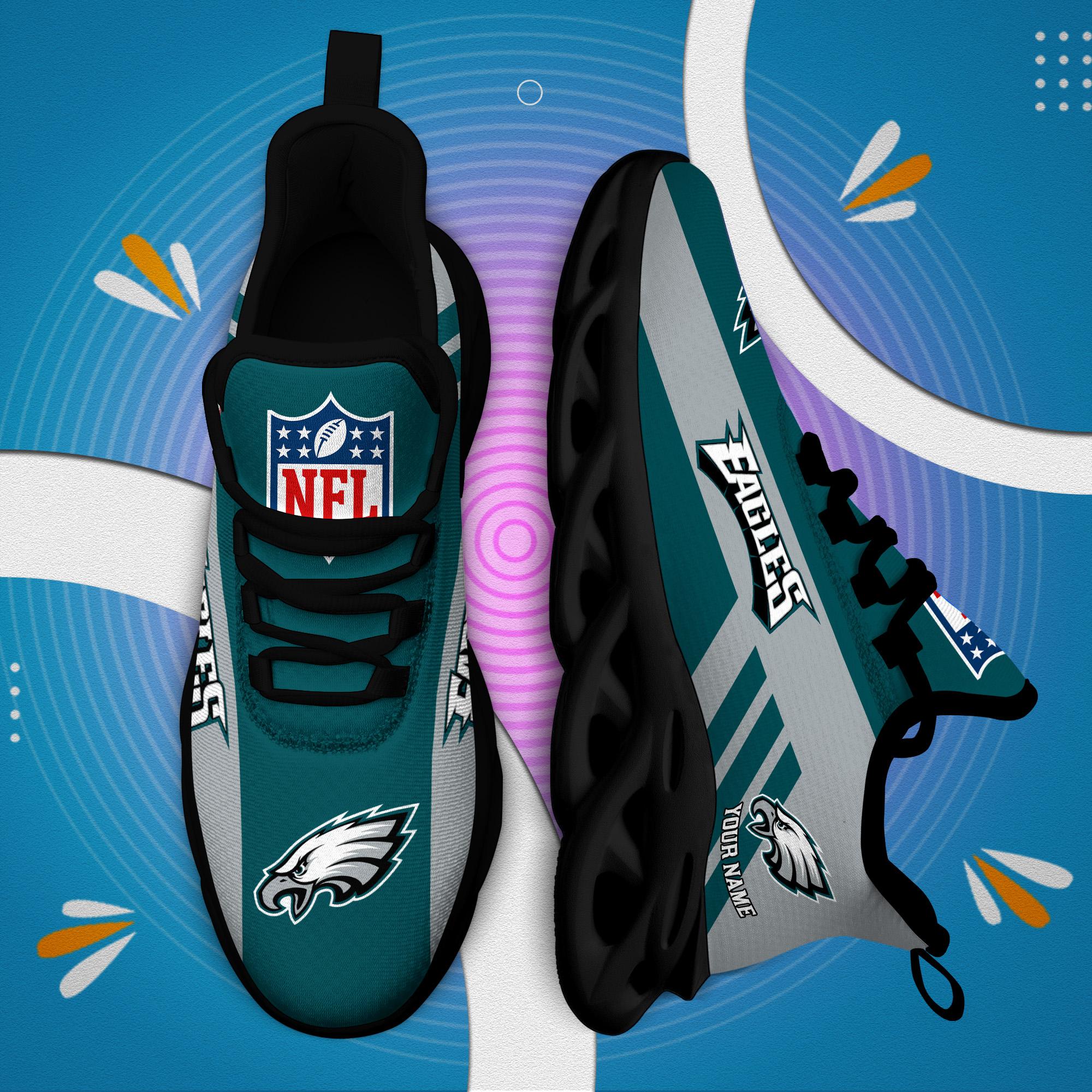 Philadelphia Eagles Black Max Soul Shoes 2026 Versions Custom Name 635