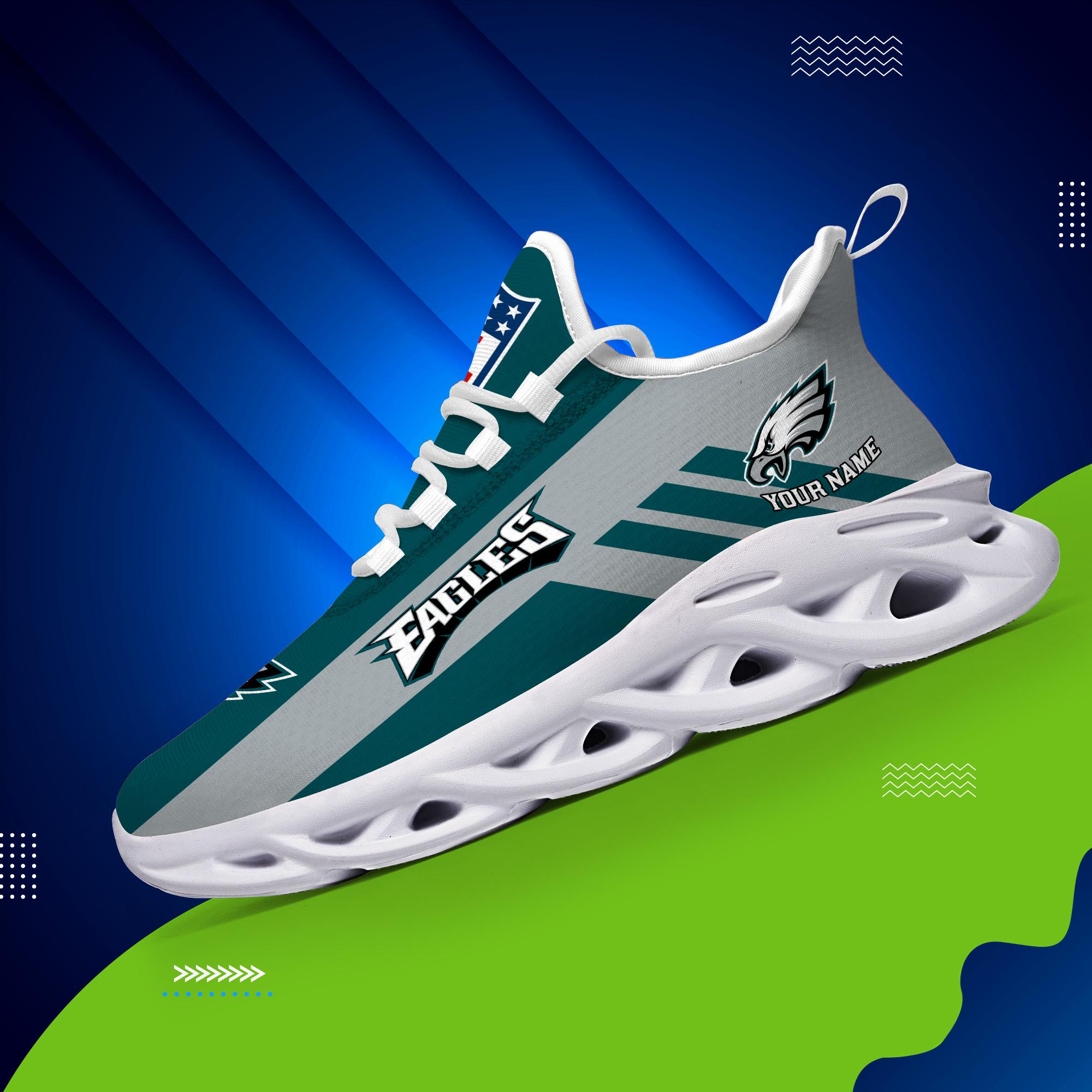 Philadelphia Eagles Black Max Soul Shoes 2026 Versions Custom Name 635