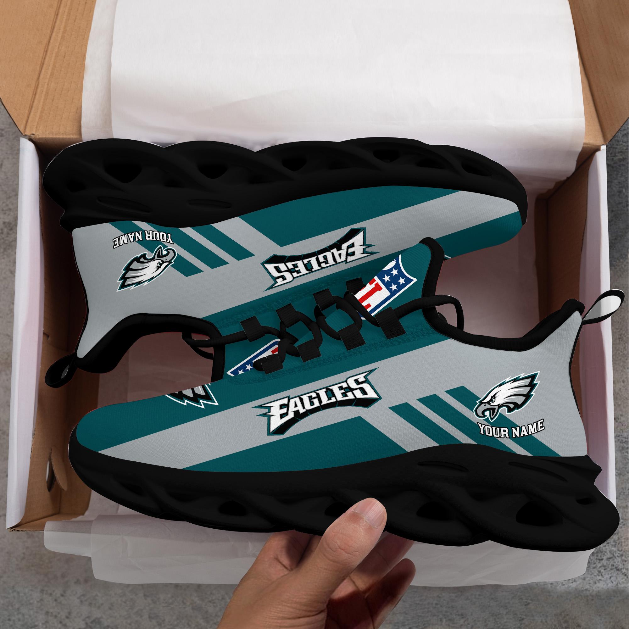 Philadelphia Eagles Black Max Soul Shoes 2026 Versions Custom Name 635