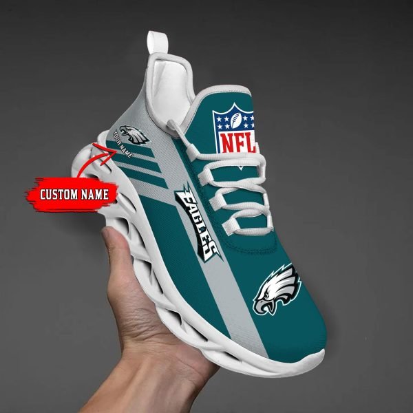 Philadelphia Eagles Black Max Soul Shoes 2026 Versions Custom Name 635