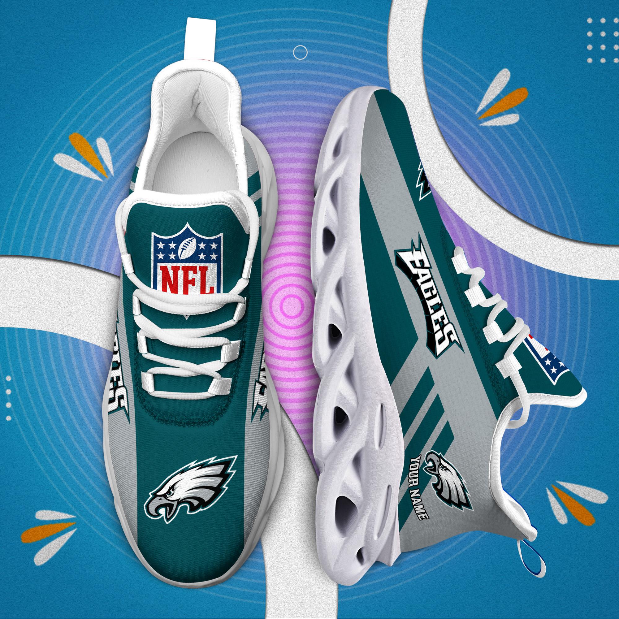 Philadelphia Eagles Black Max Soul Shoes 2026 Versions Custom Name 635