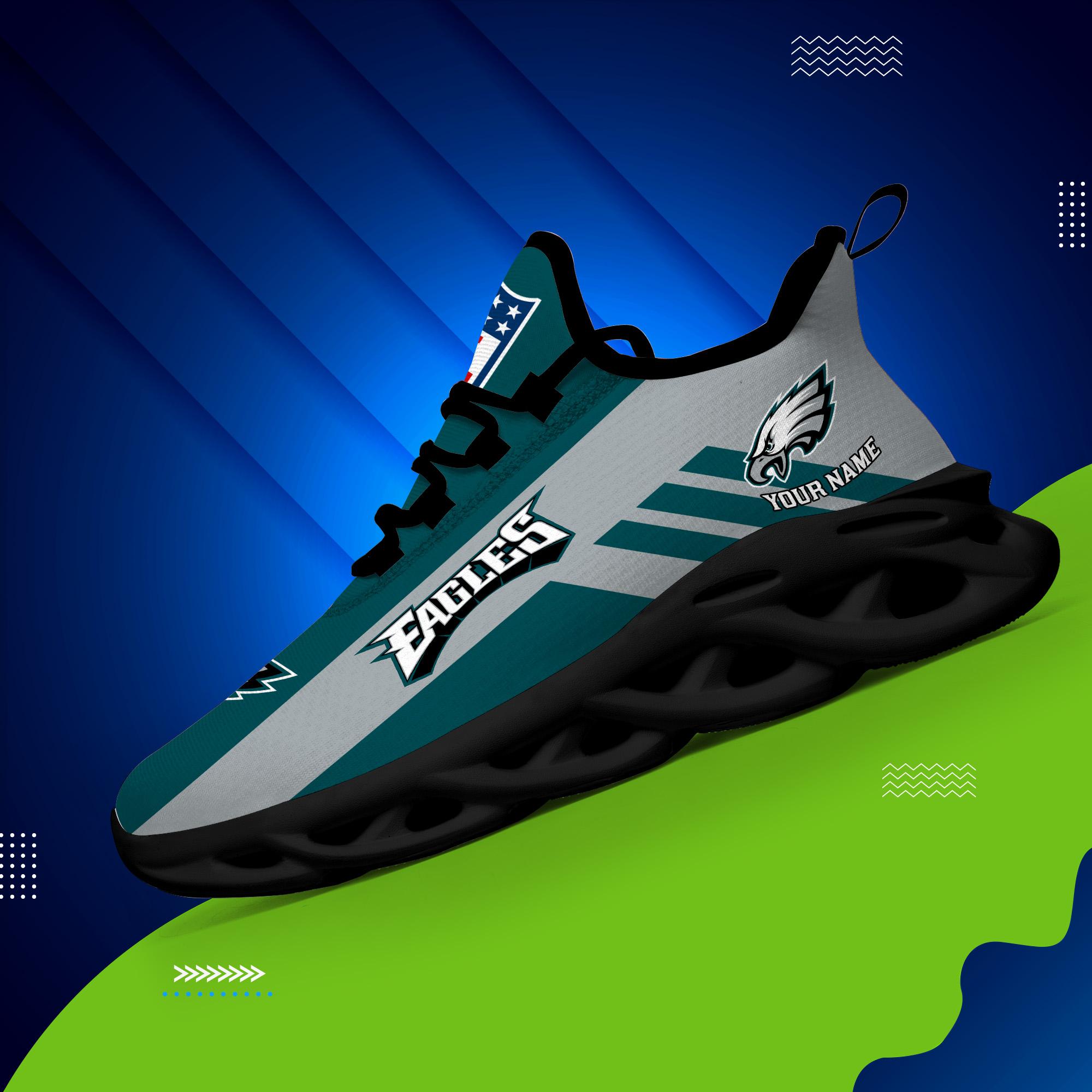 Philadelphia Eagles Black Max Soul Shoes 2026 Versions Custom Name 635