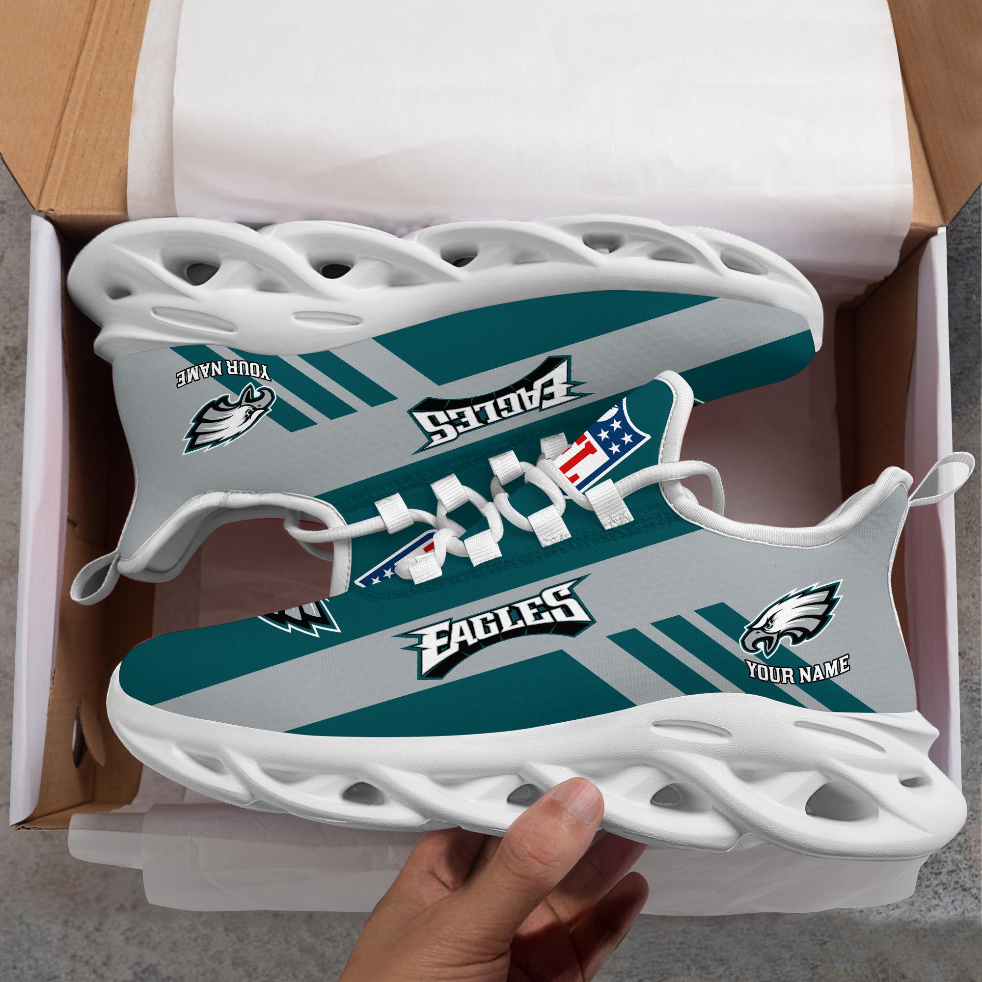 Philadelphia Eagles Black Max Soul Shoes 2026 Versions Custom Name 635