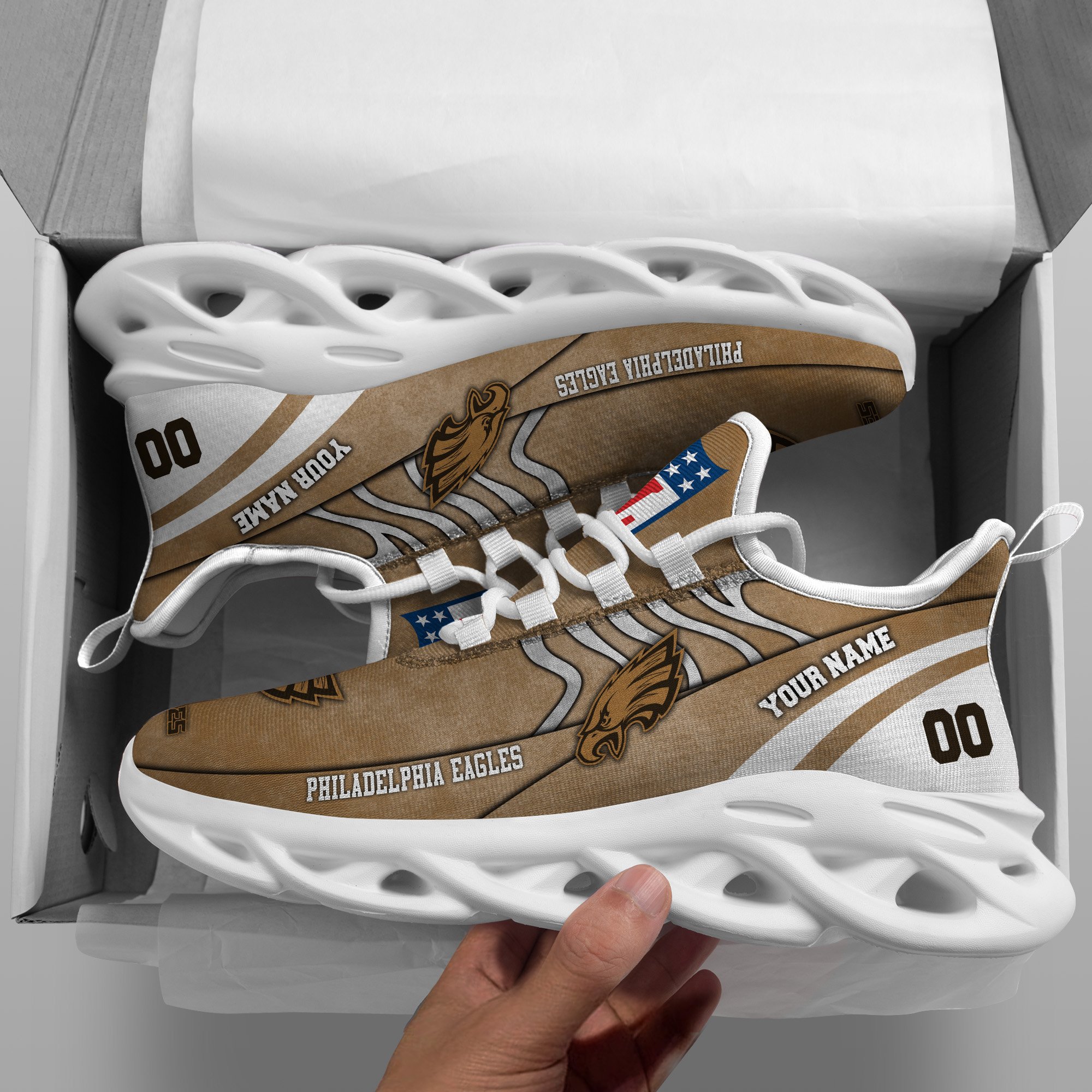 Philadelphia Eagles Black Max Soul Shoes 2026 Versions Custom Your Name And Number 264