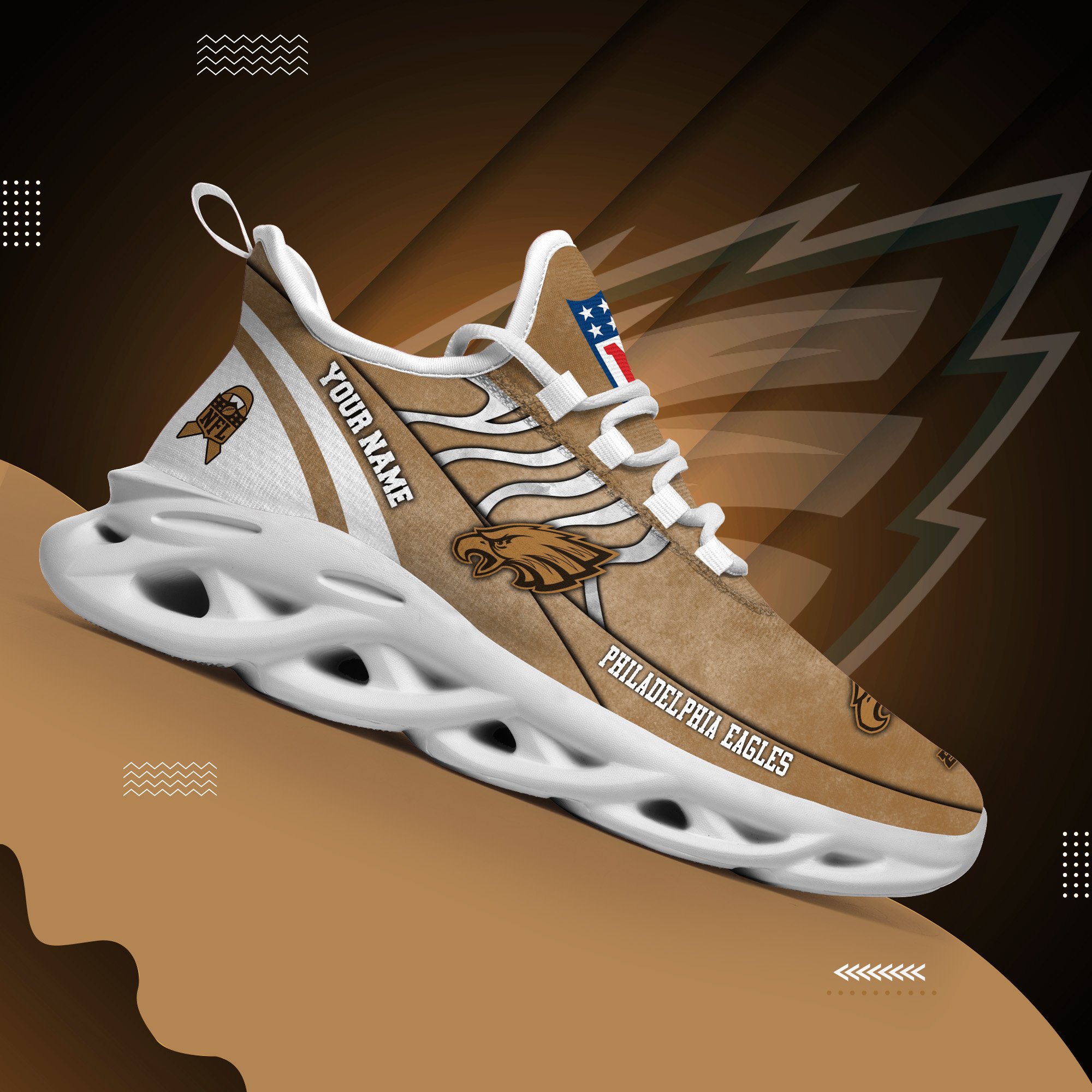 Philadelphia Eagles Black Max Soul Shoes 2026 Versions Custom Your Name And Number 264