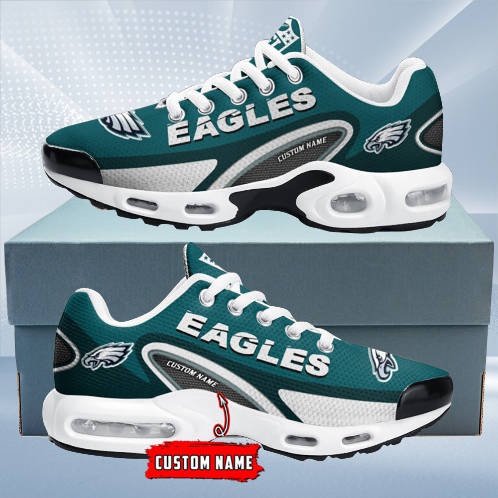 Philadelphia Eagles Personalized Name Team Logo Mix Colors Oval Line TN Air Max Shoes Air Cushion Sneakers