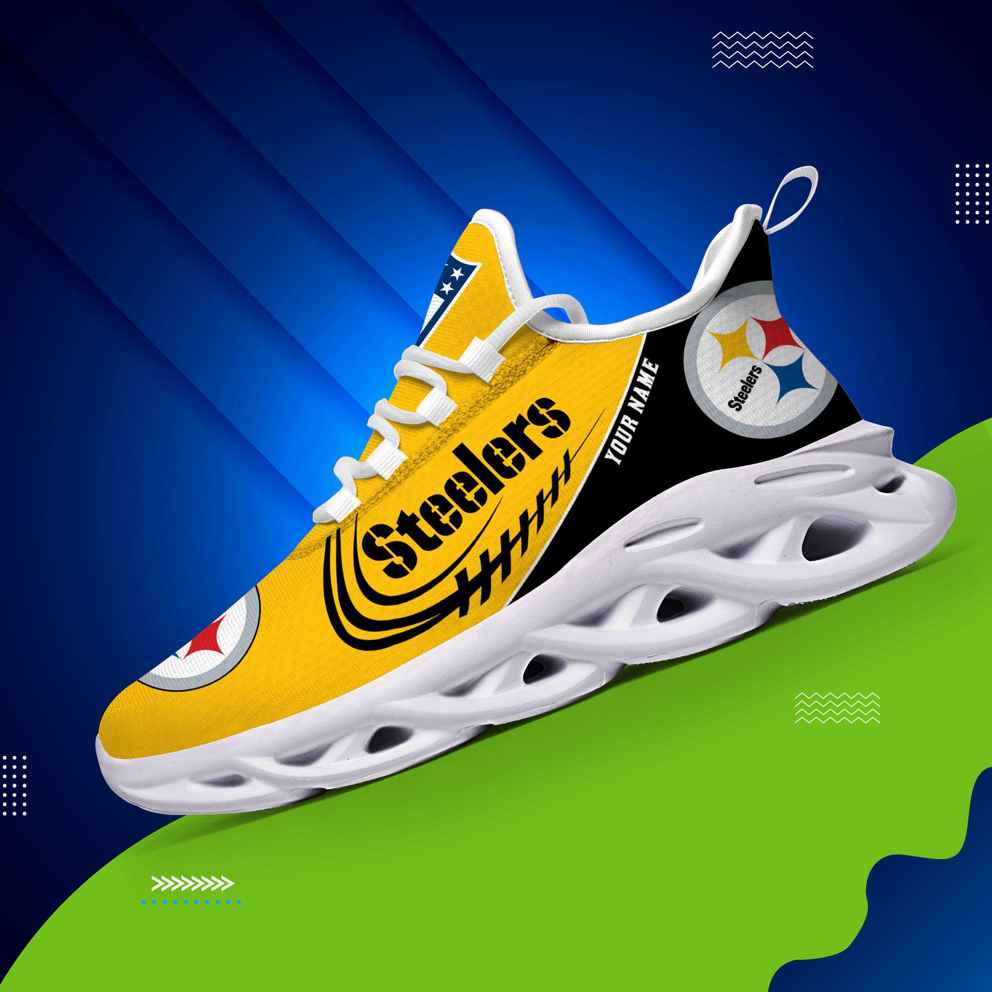 Pittsburgh Steelers Black Max Soul Shoes 2026 Versions Custom Name 630