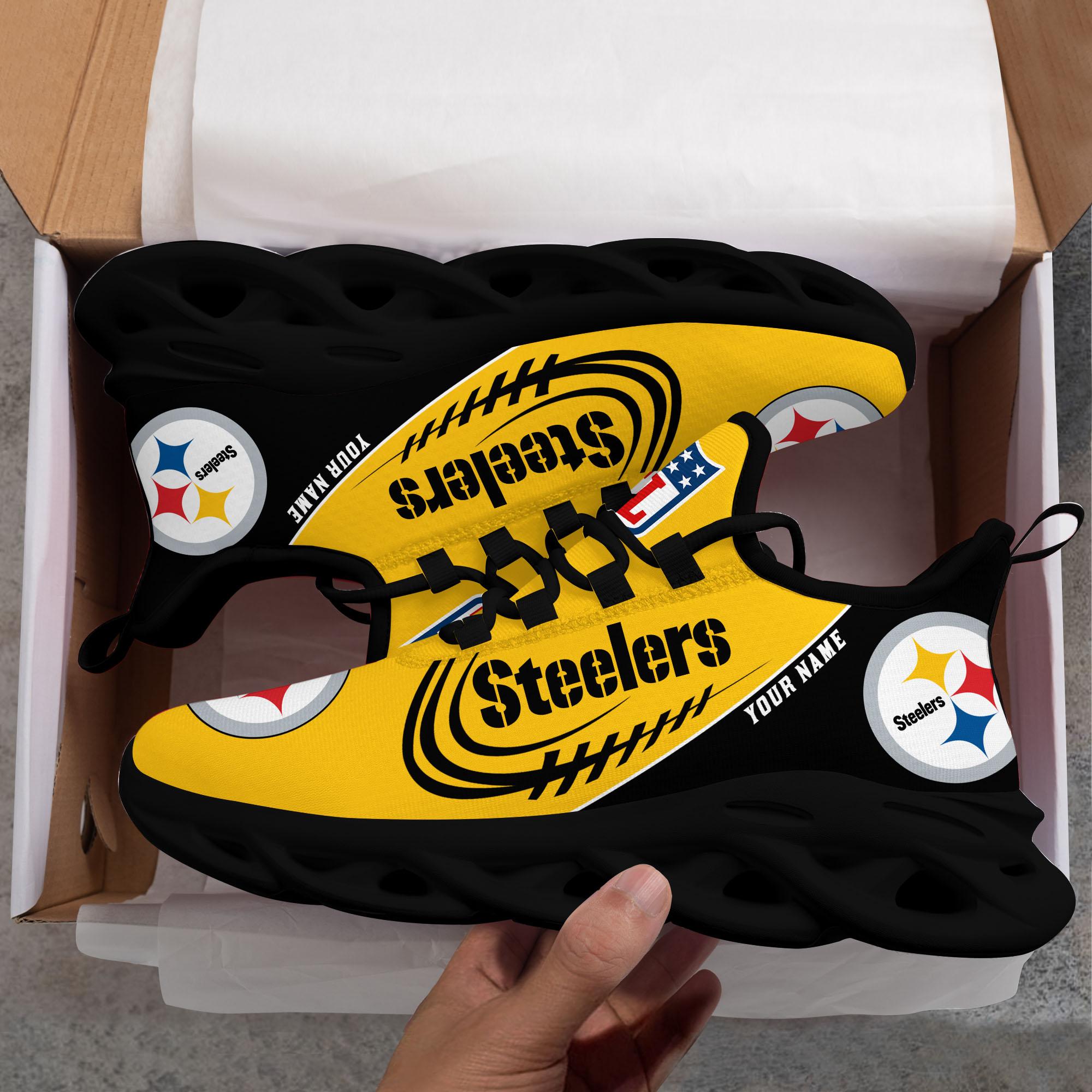 Pittsburgh Steelers Black Max Soul Shoes 2026 Versions Custom Name 630