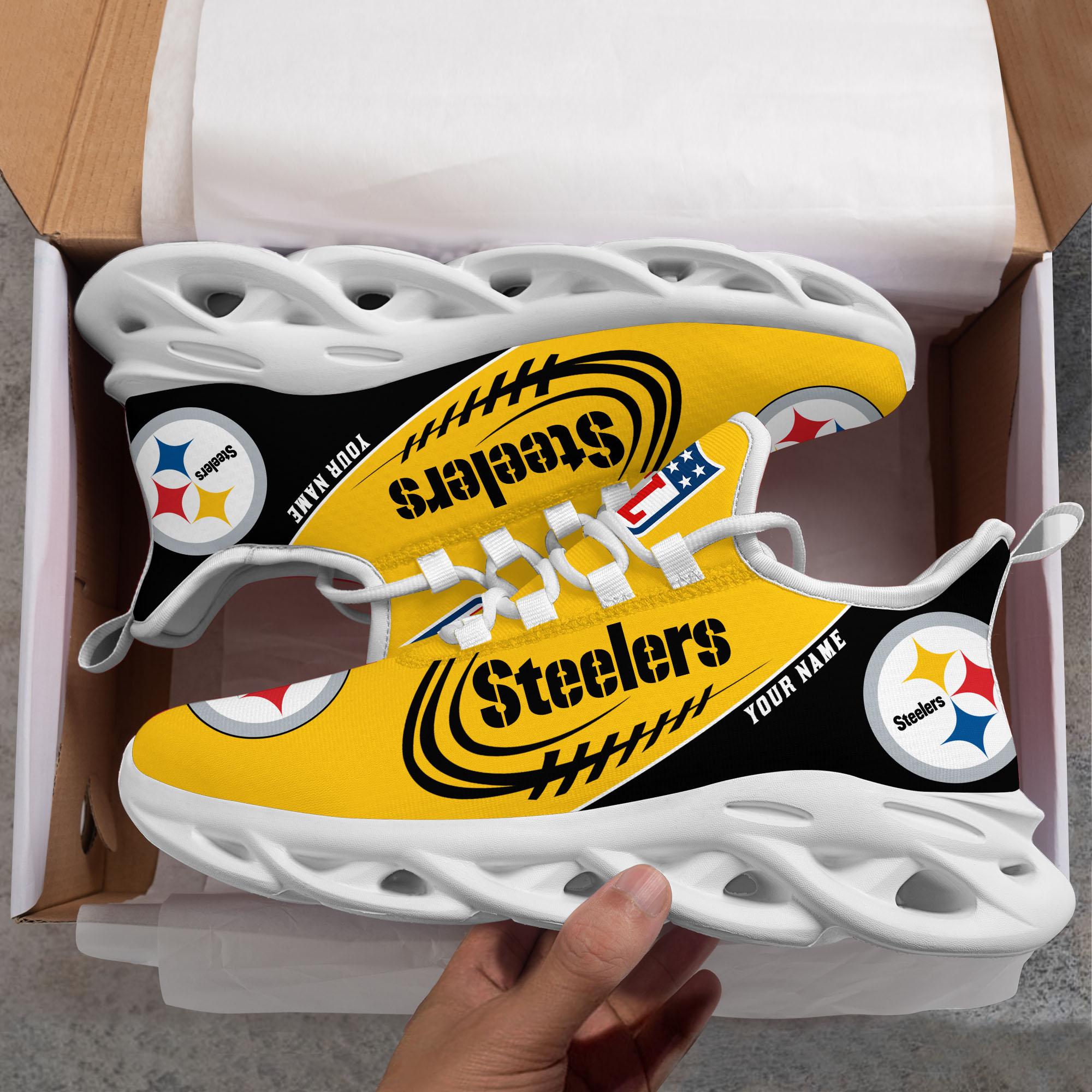 Pittsburgh Steelers Black Max Soul Shoes 2026 Versions Custom Name 630