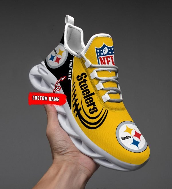 Pittsburgh Steelers Black Max Soul Shoes 2026 Versions Custom Name 630