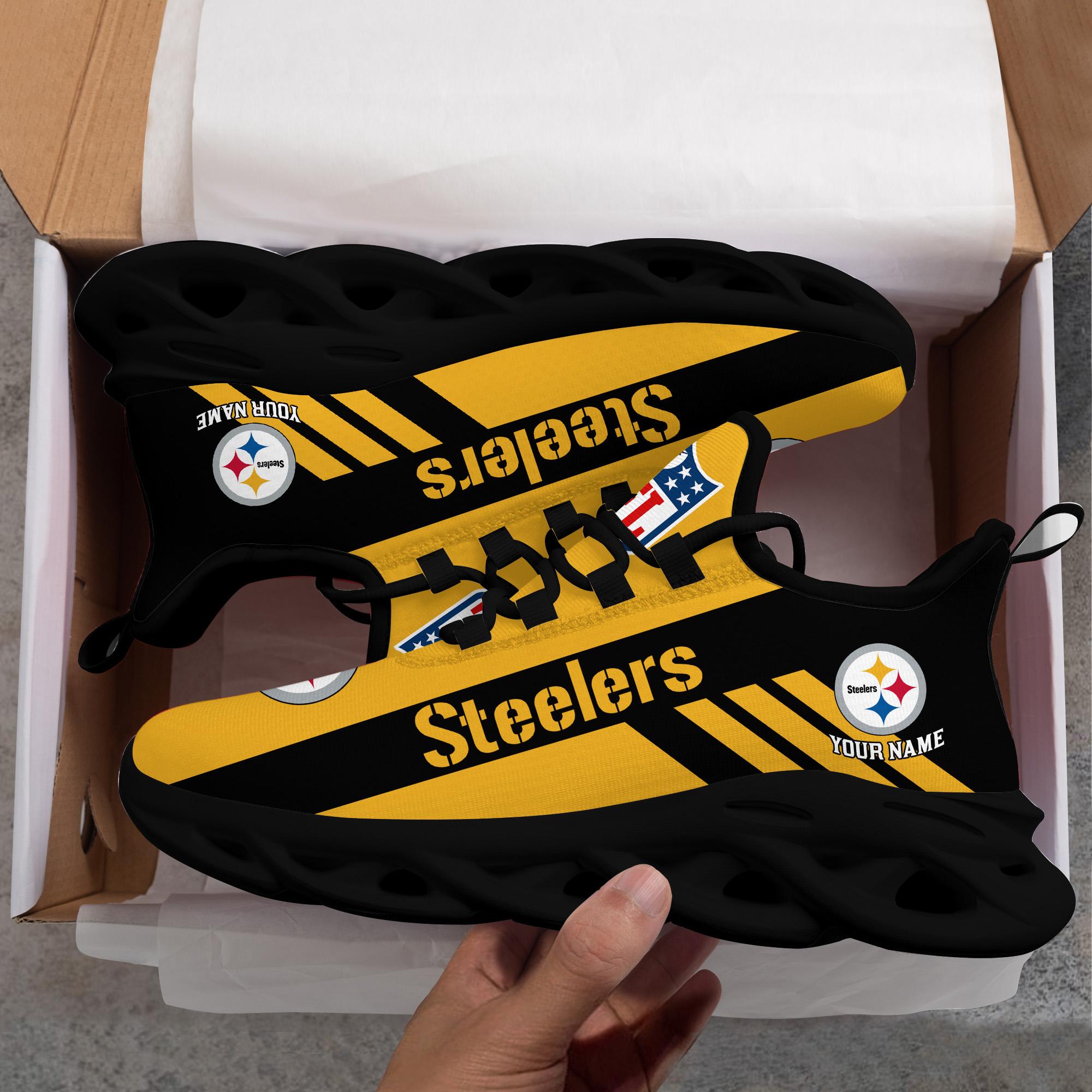 Pittsburgh Steelers Black Max Soul Shoes 2026 Versions Custom Name 635