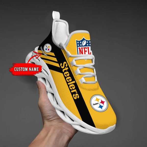 Pittsburgh Steelers Black Max Soul Shoes 2026 Versions Custom Name 635