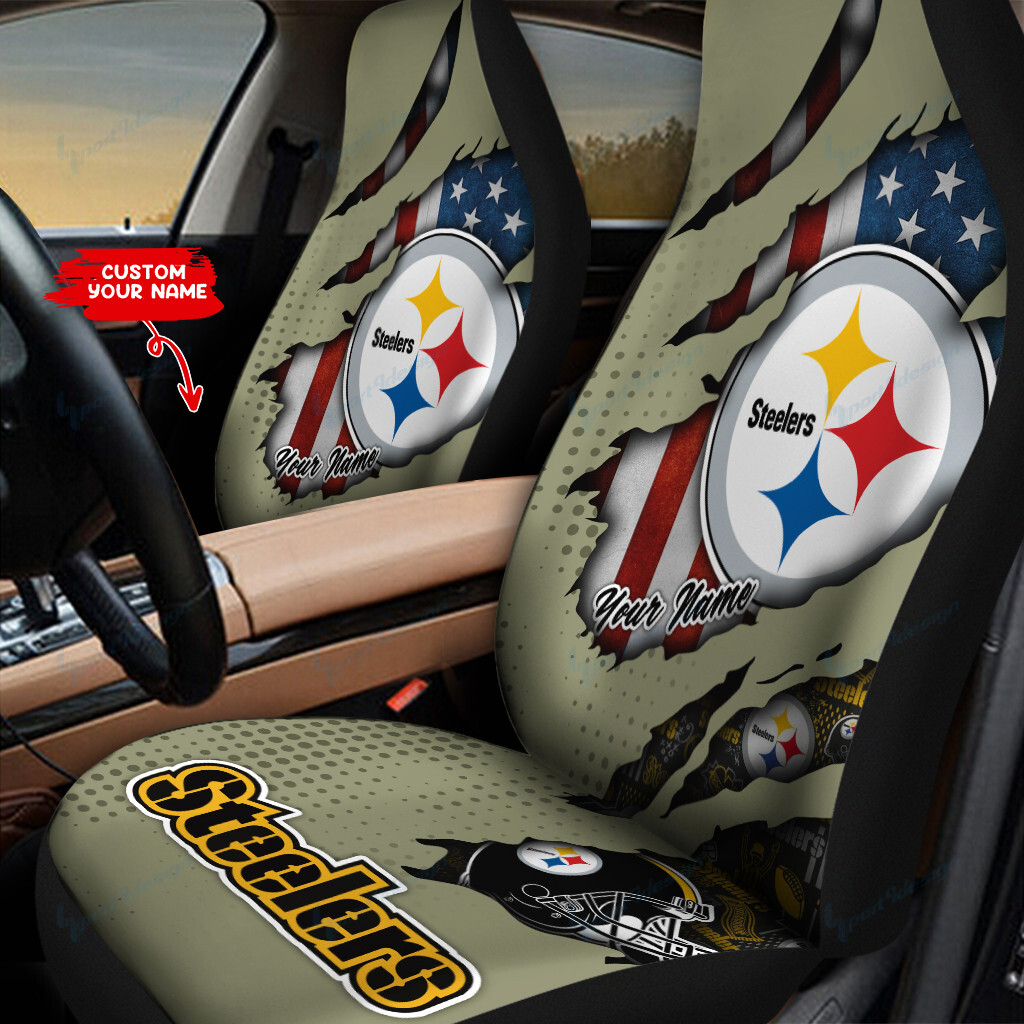 Pittsburgh Steelers Personalized Car Seat Covers BG228