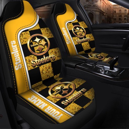 Pittsburgh Steelers Personalized Car Seat Covers BGCSC660