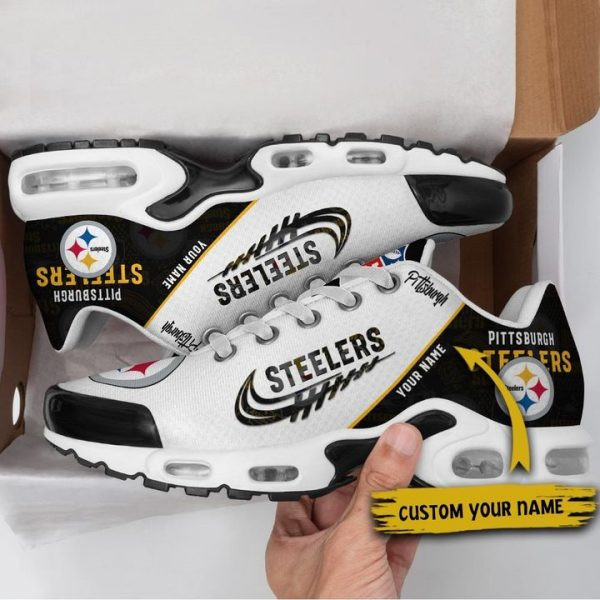 Pittsburgh Steelers Personalized Name Team Mix Colors Wing Logo TN Air Max Shoes Air Cushion Sneakers