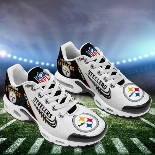 Pittsburgh Steelers Personalized Name Team Mix Colors Wing Logo TN Shoes Air Cushion Sneakers