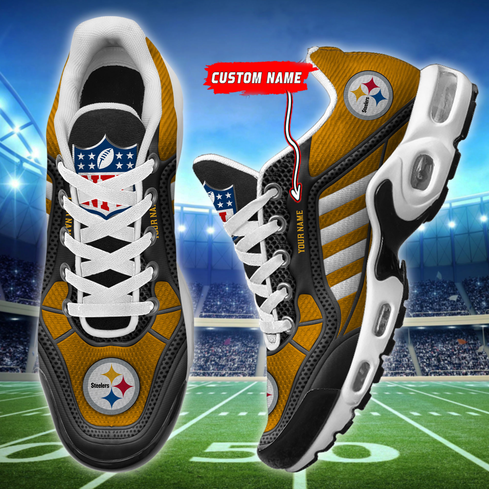 Pittsburgh Steelers Personalized Plus Air Max Sneaker Shoes