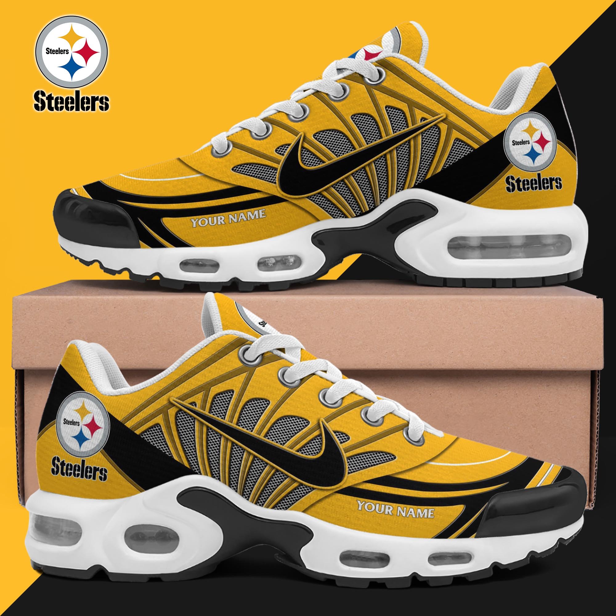 Pittsburgh Steelers TN Shoes 2026 Version Custom Name 137