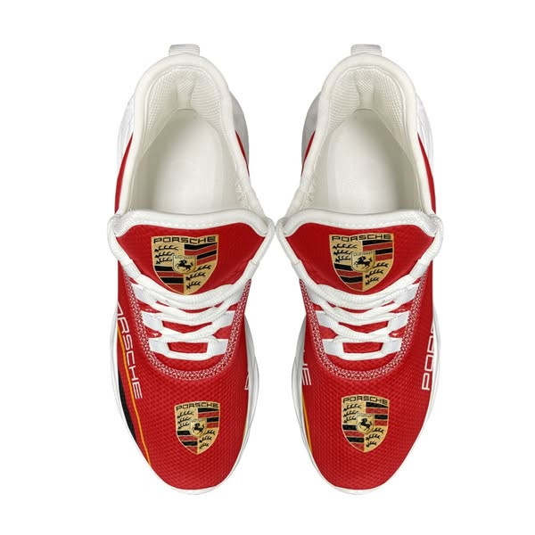 Porsche Red Black Chunky Custom Sneaker