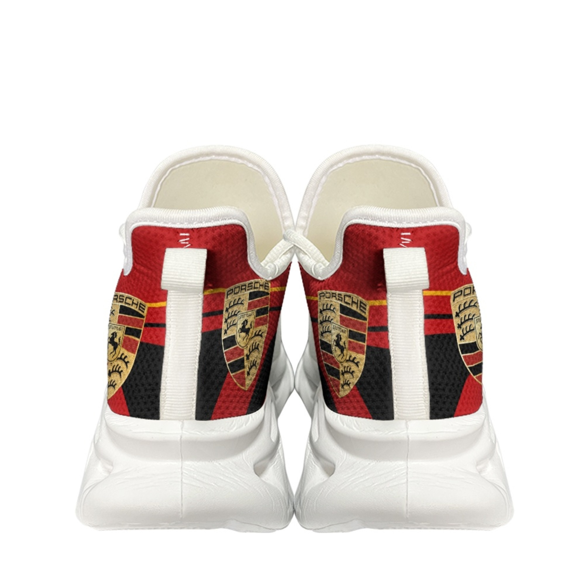 Porsche Red Black Chunky Custom Sneaker