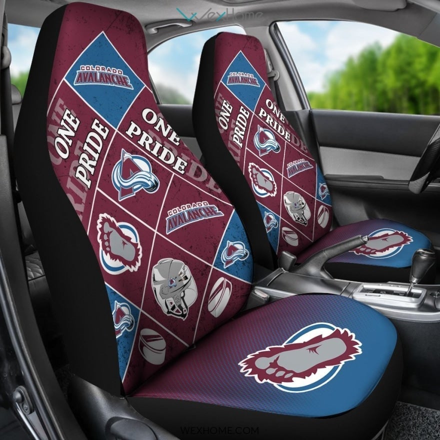 Pride Flag Colorado Avalanche Car Seat Covers Unique Car Gift 2021