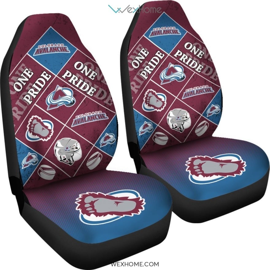 Pride Flag Colorado Avalanche Car Seat Covers Unique Car Gift 2021