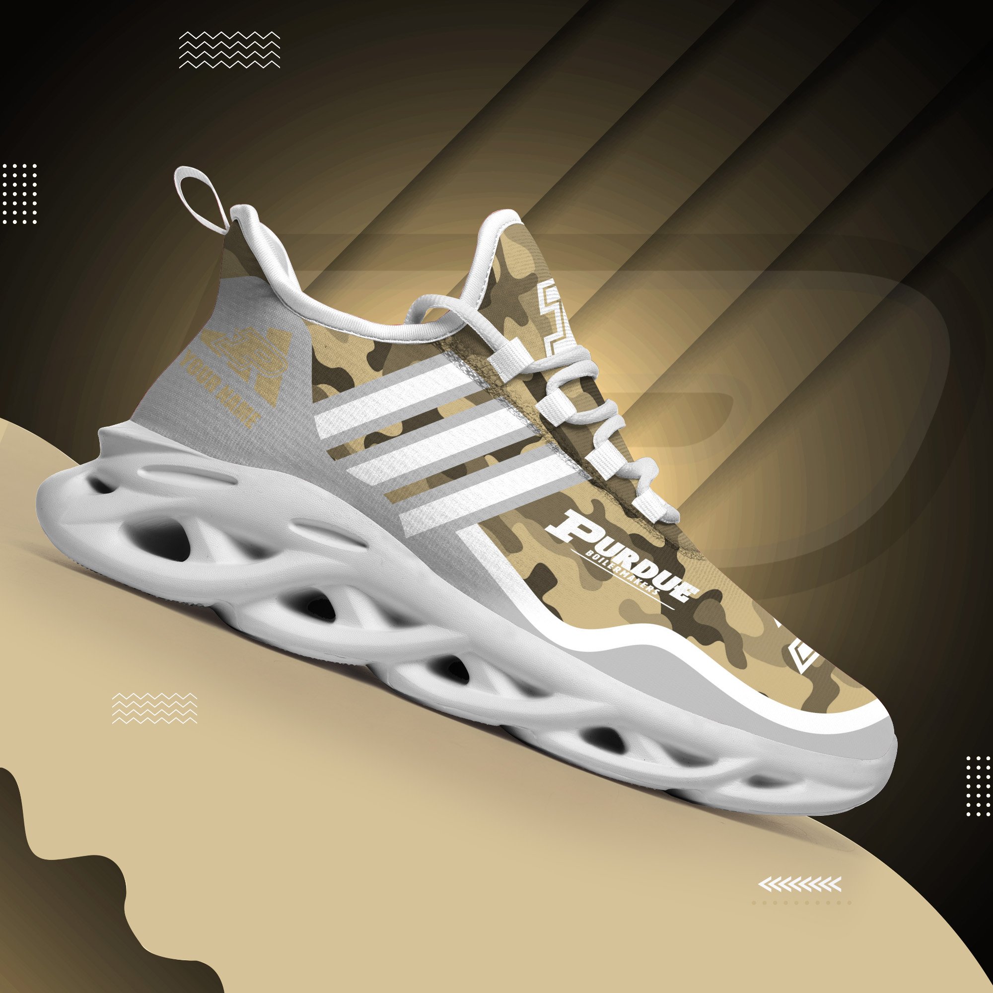 Purdue Boilermakers Black Max Soul Shoes 2026 Versions Custom Name 466