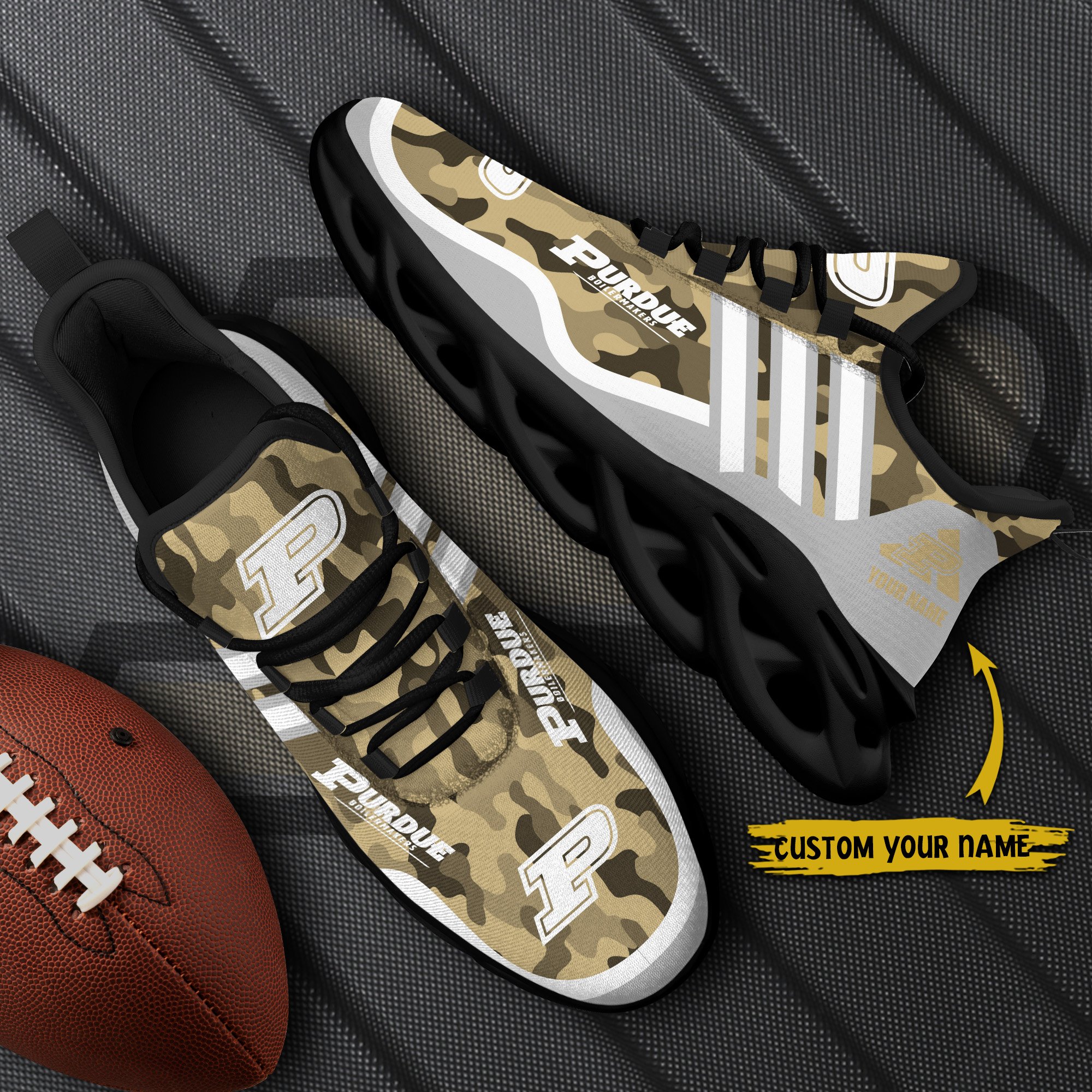 Purdue Boilermakers Black Max Soul Shoes 2026 Versions Custom Name 466