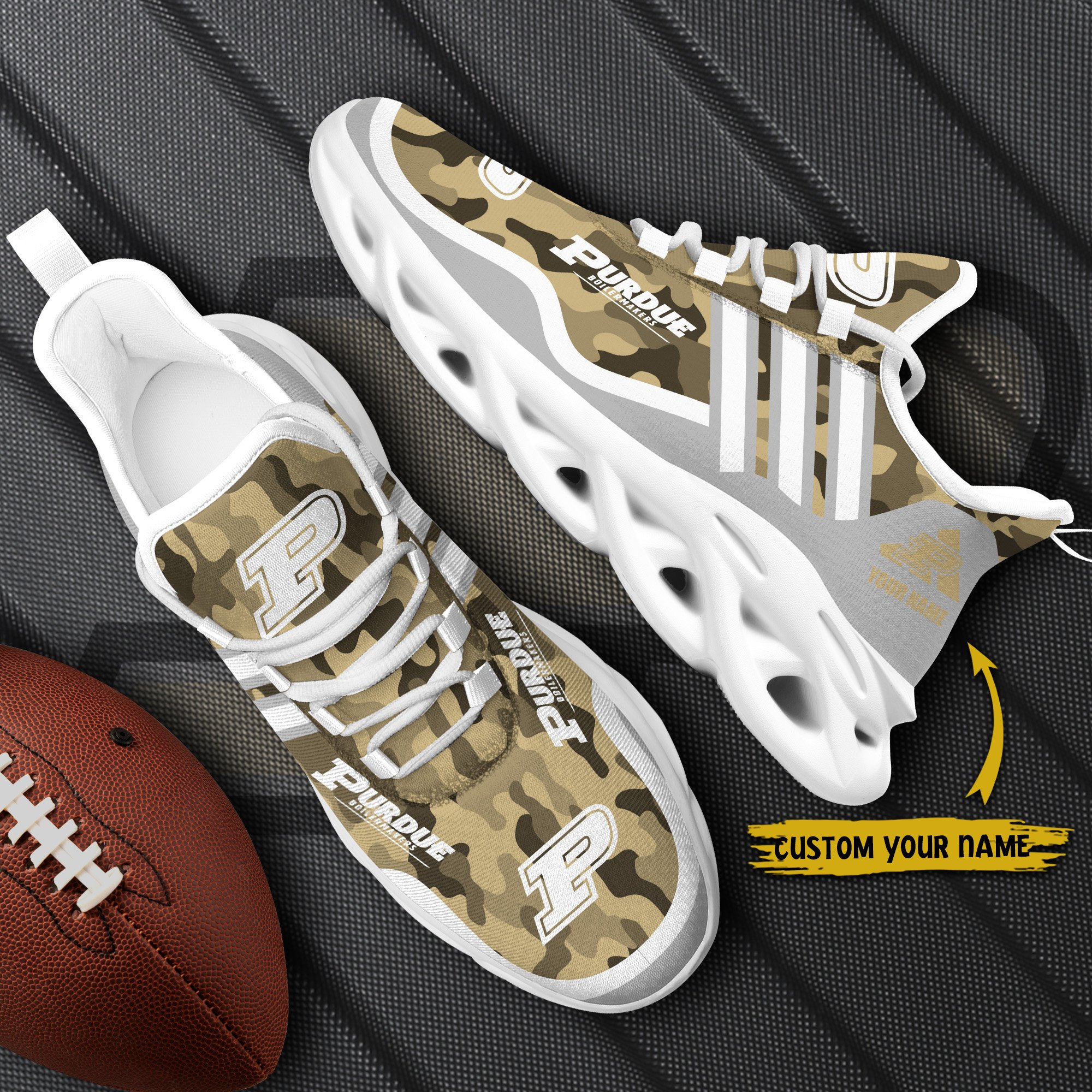 Purdue Boilermakers Black Max Soul Shoes 2026 Versions Custom Name 466