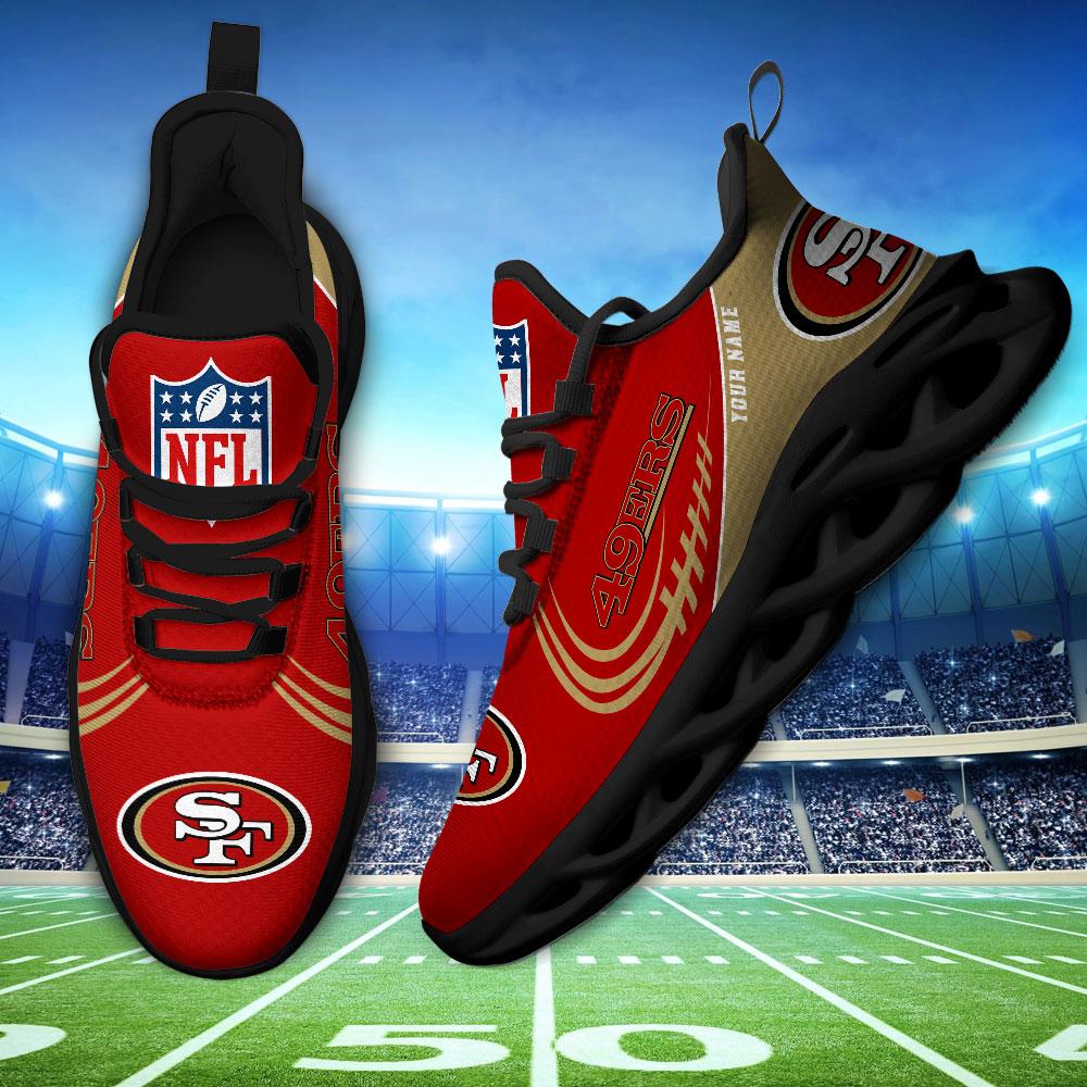 San Francisco 49Ers Black Max Soul Shoes 2026 Versions Custom Name 630