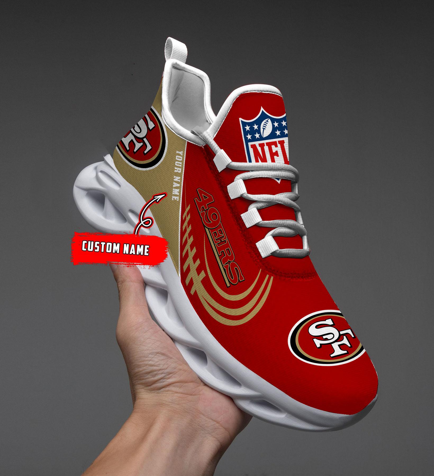 San Francisco 49Ers Black Max Soul Shoes 2026 Versions Custom Name 630