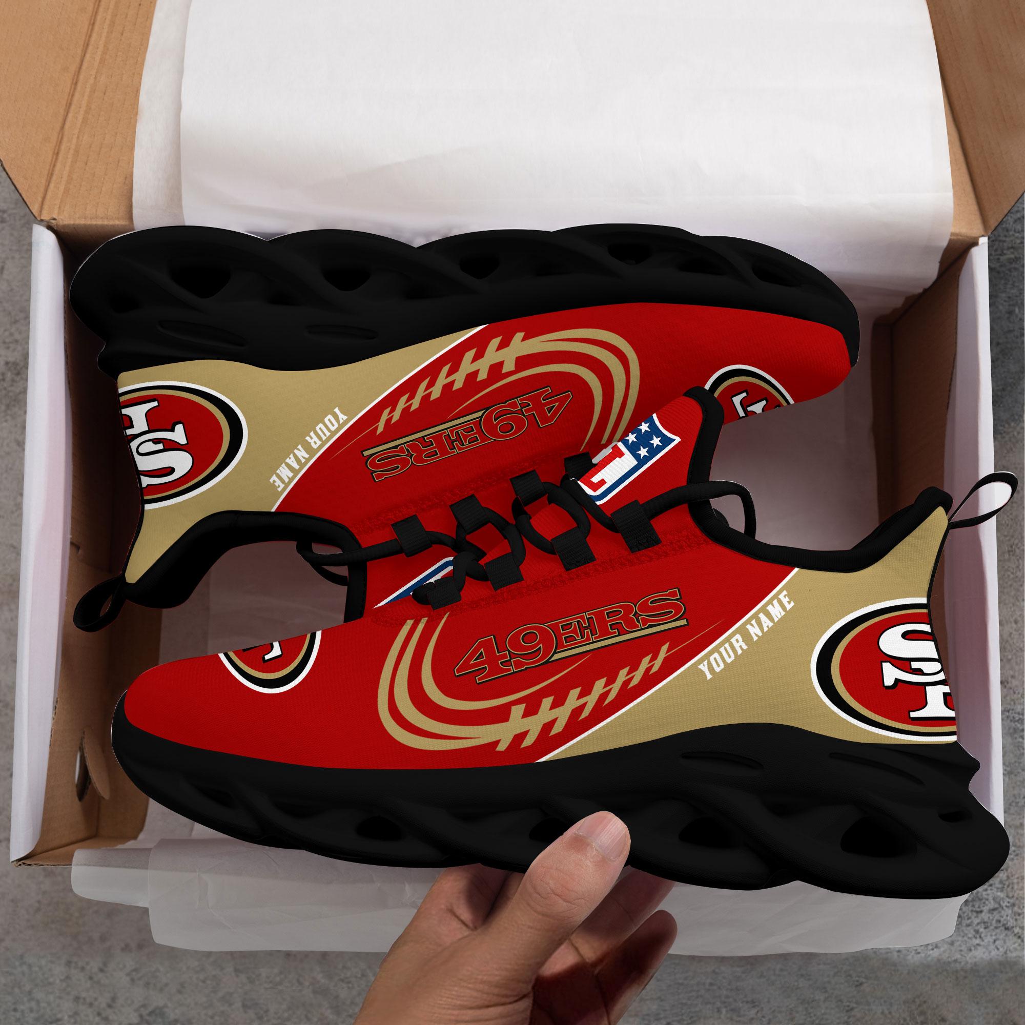 San Francisco 49Ers Black Max Soul Shoes 2026 Versions Custom Name 630