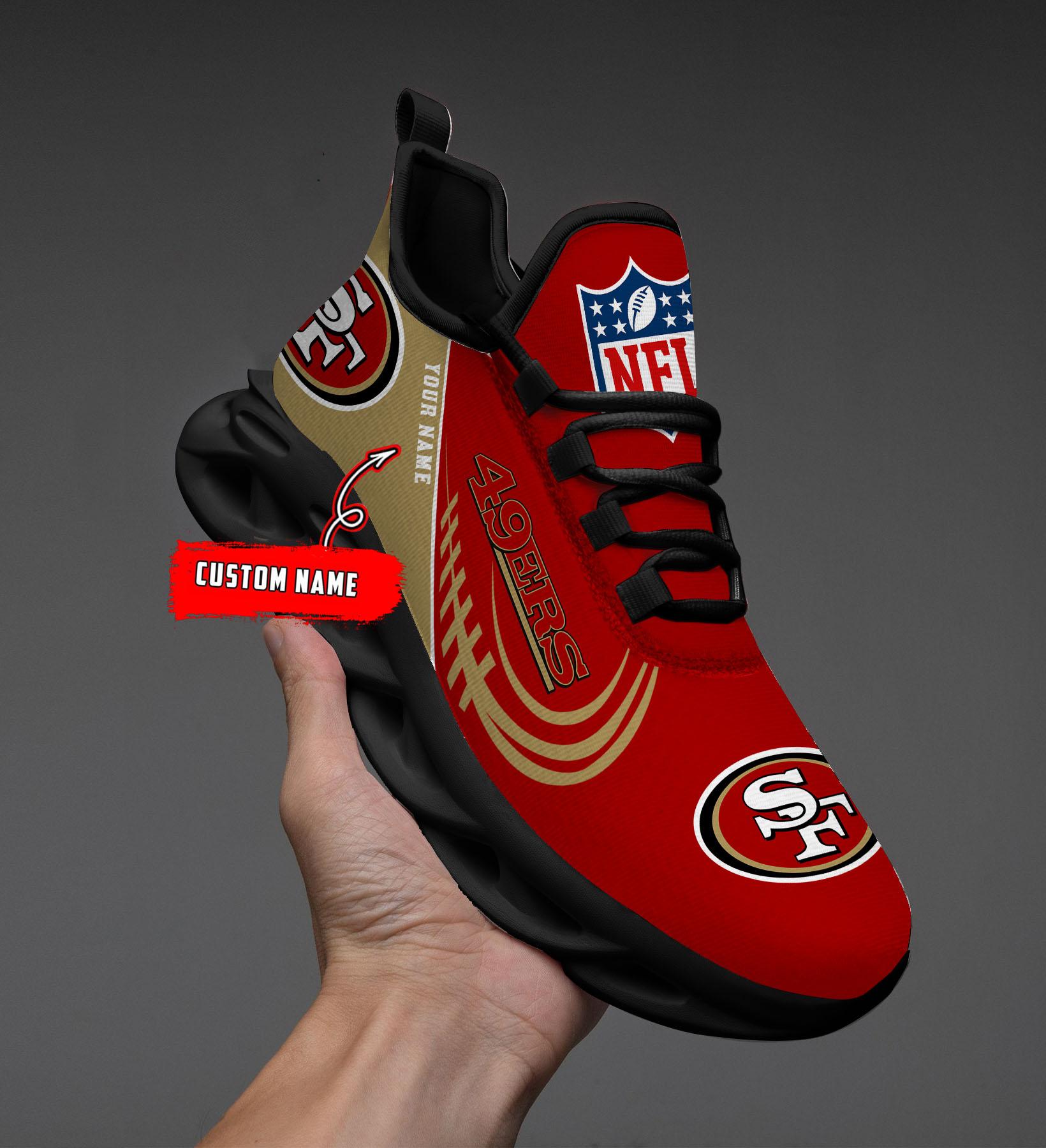 San Francisco 49Ers Black Max Soul Shoes 2026 Versions Custom Name 630