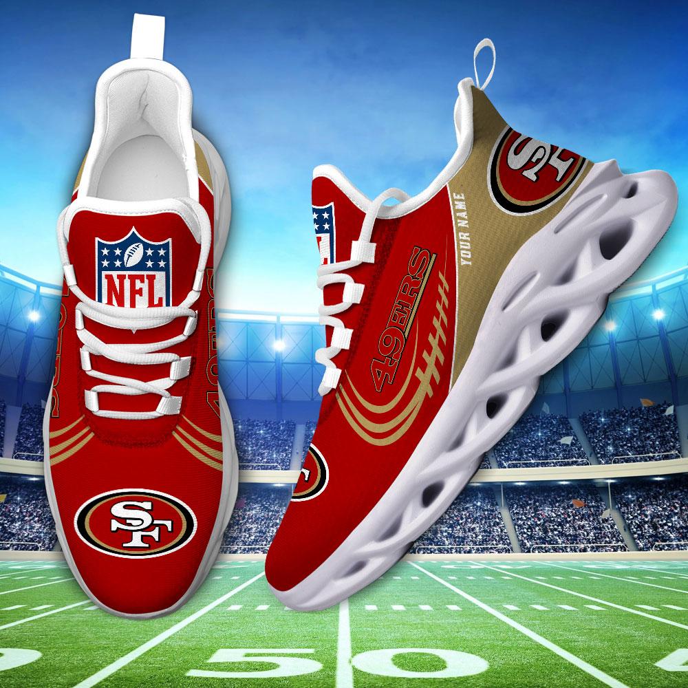 San Francisco 49Ers Black Max Soul Shoes 2026 Versions Custom Name 630