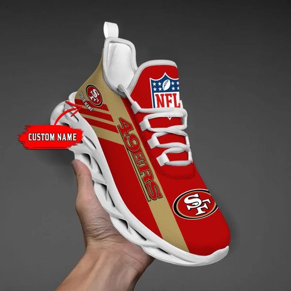 San Francisco 49Ers Black Max Soul Shoes 2026 Versions Custom Name 635