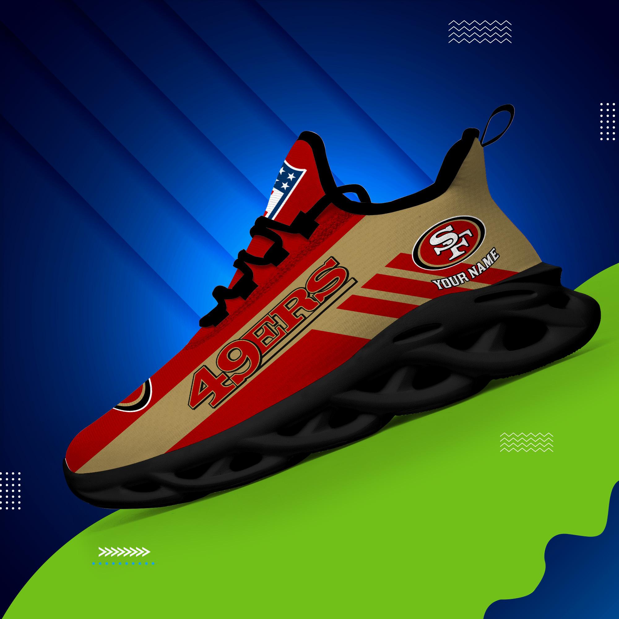 San Francisco 49Ers Black Max Soul Shoes 2026 Versions Custom Name 635