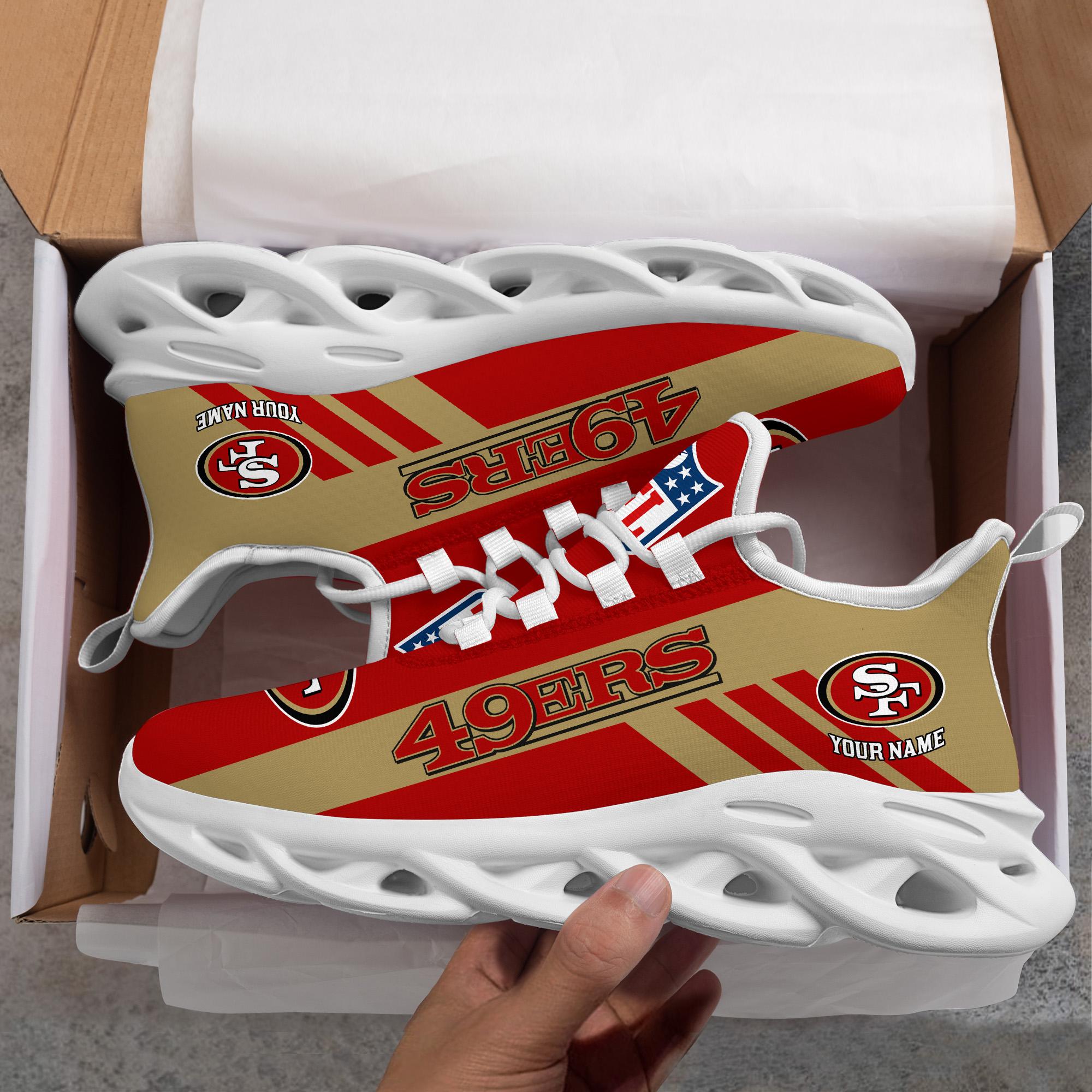 San Francisco 49Ers Black Max Soul Shoes 2026 Versions Custom Name 635
