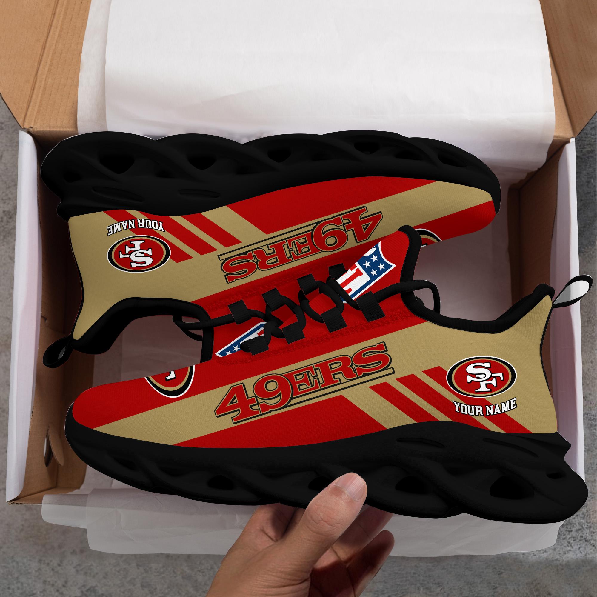 San Francisco 49Ers Black Max Soul Shoes 2026 Versions Custom Name 635