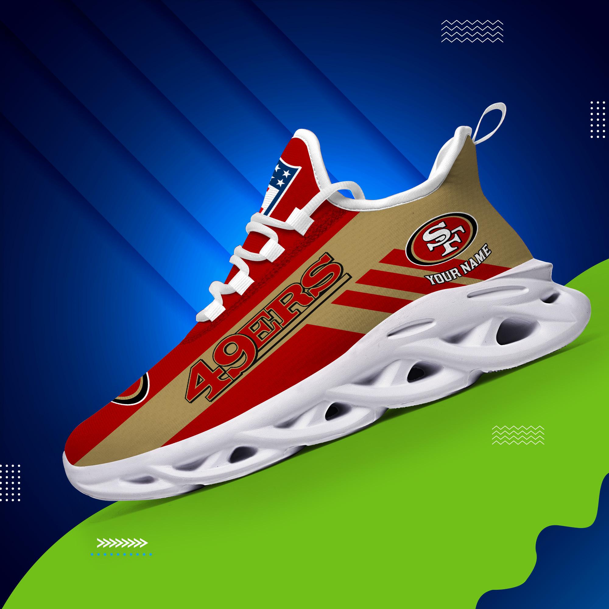 San Francisco 49Ers Black Max Soul Shoes 2026 Versions Custom Name 635