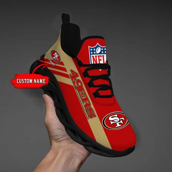 San Francisco 49Ers Black Max Soul Shoes 2026 Versions Custom Name 635