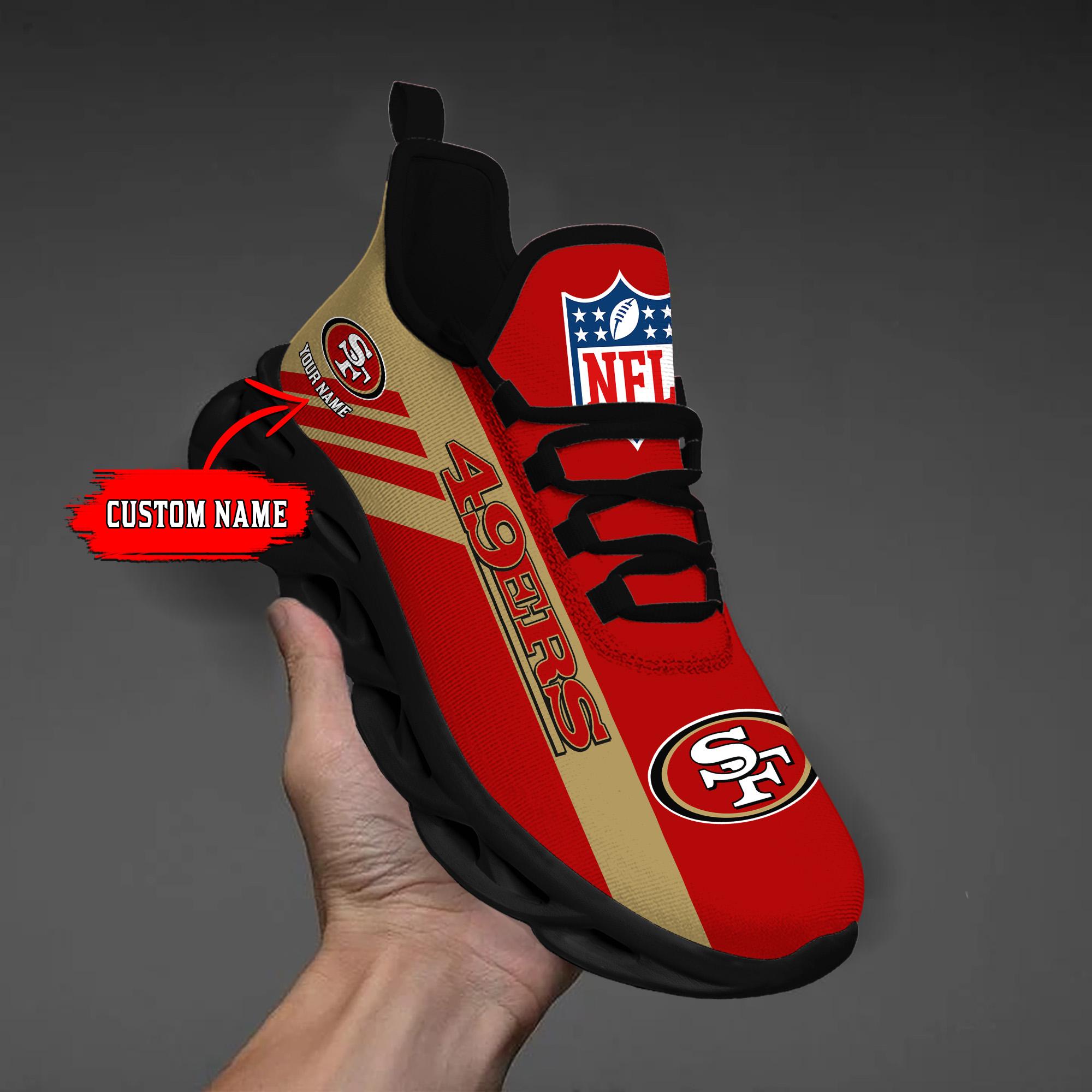 San Francisco 49Ers Black Max Soul Shoes 2026 Versions Custom Name 635